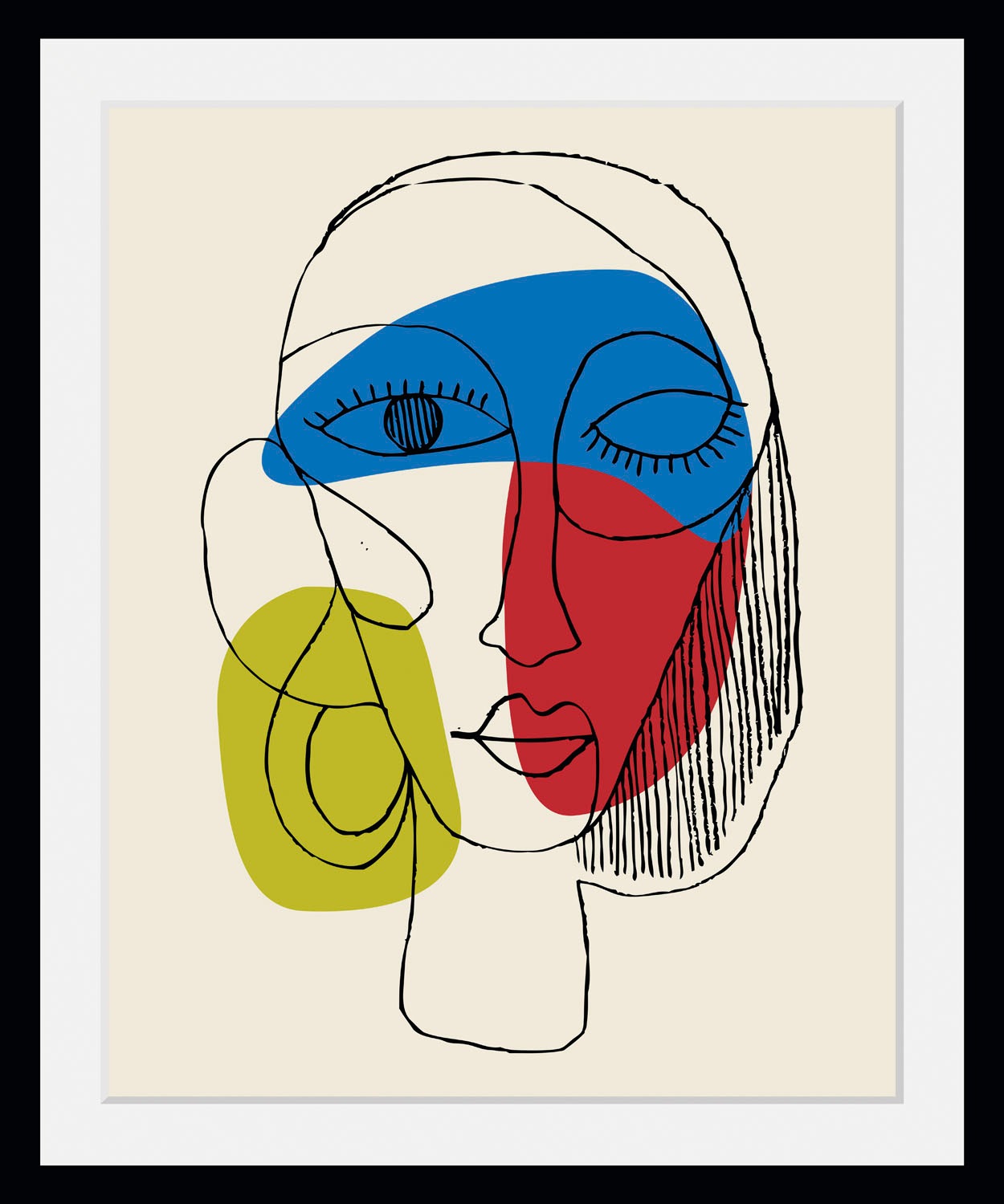 queence Bild "Patrischa", Abstrakt-Kunst-Gemälde-Figuren-Modern-Gesicht, (1 günstig online kaufen