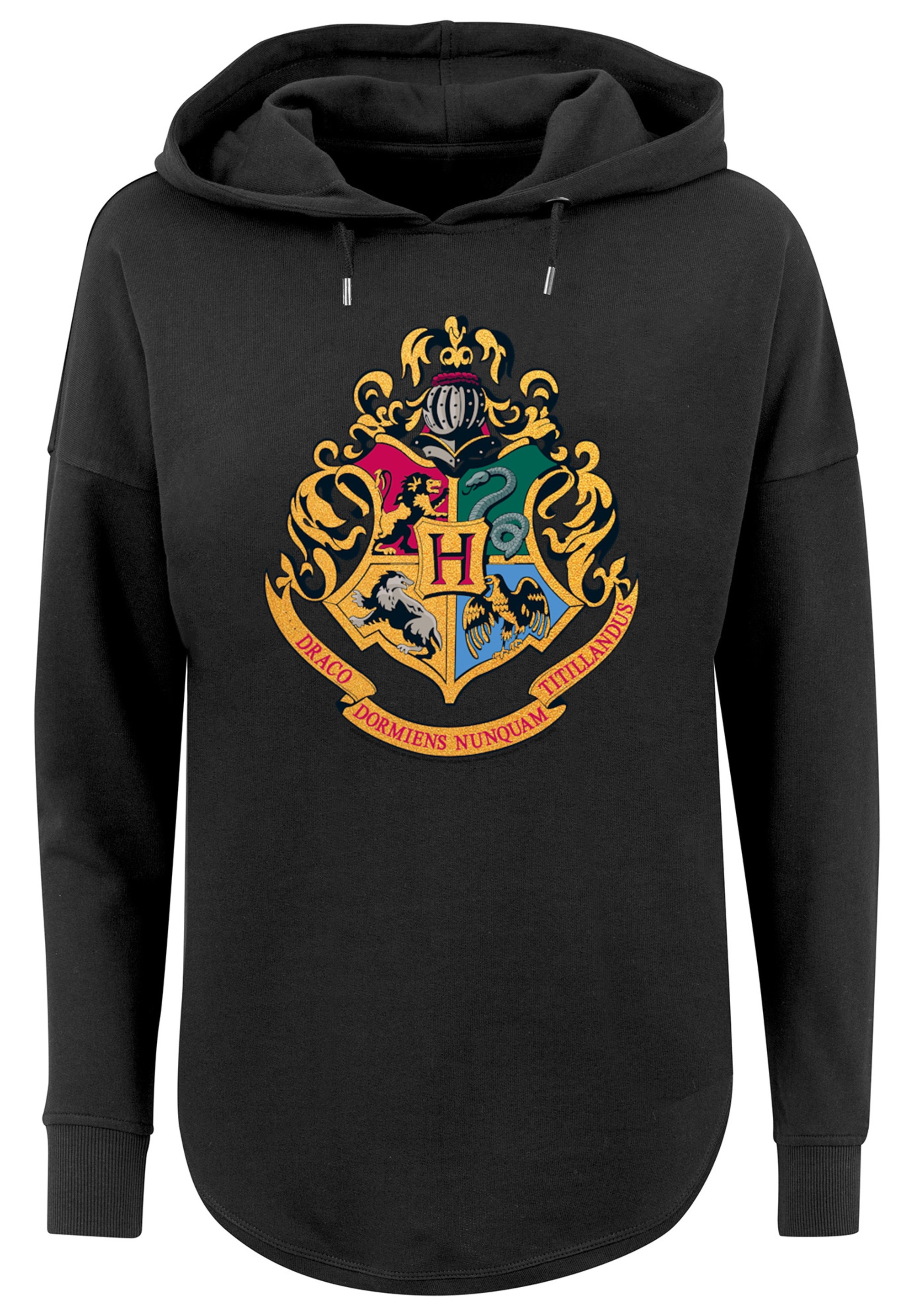 F4NT4STIC Kapuzenpullover Harry Potter Hogwarts Crest Gold Print günstig online kaufen