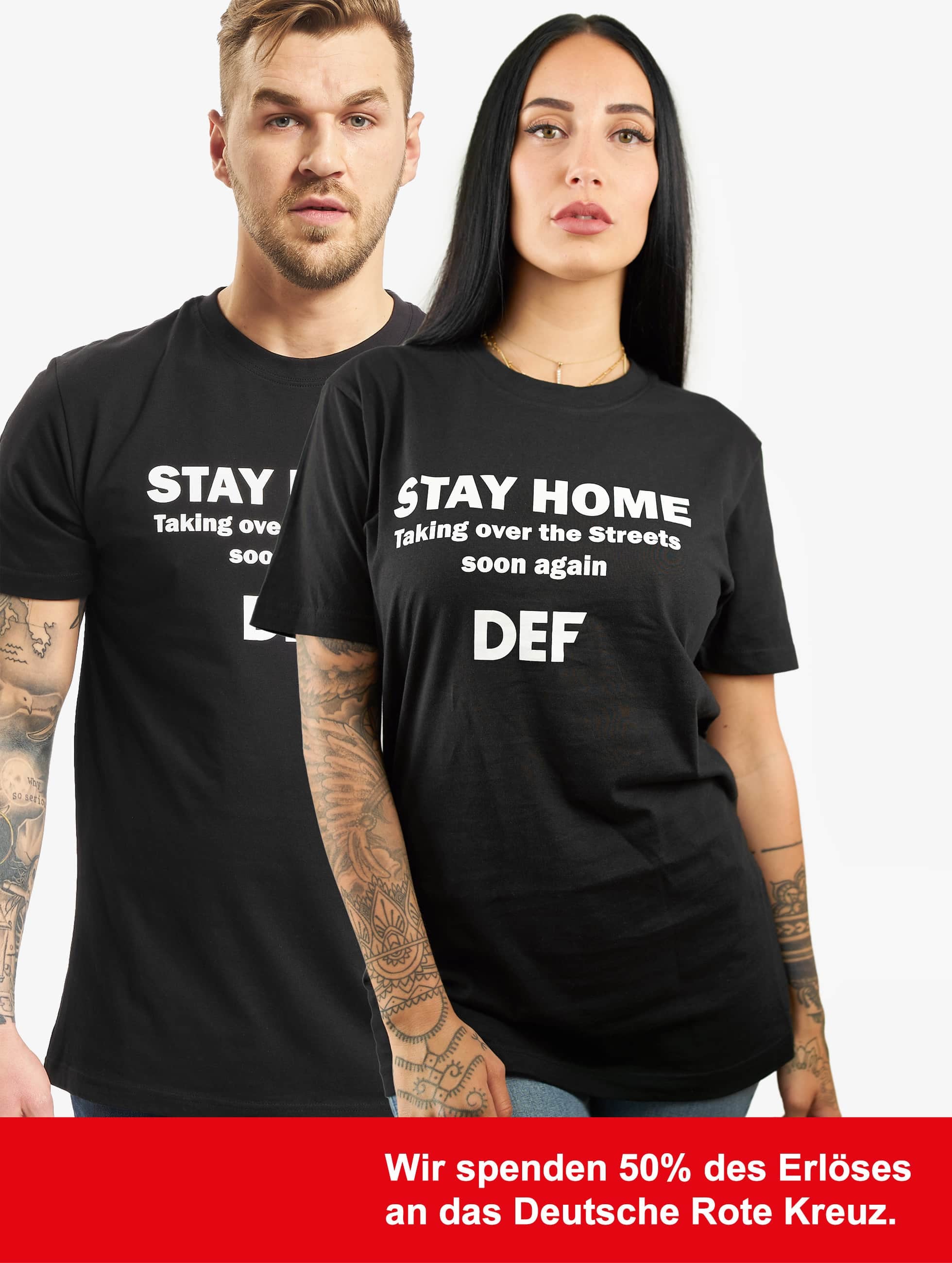 T-Shirt »DEF Herren Stay Home T-Shirt«, (1 tlg.)