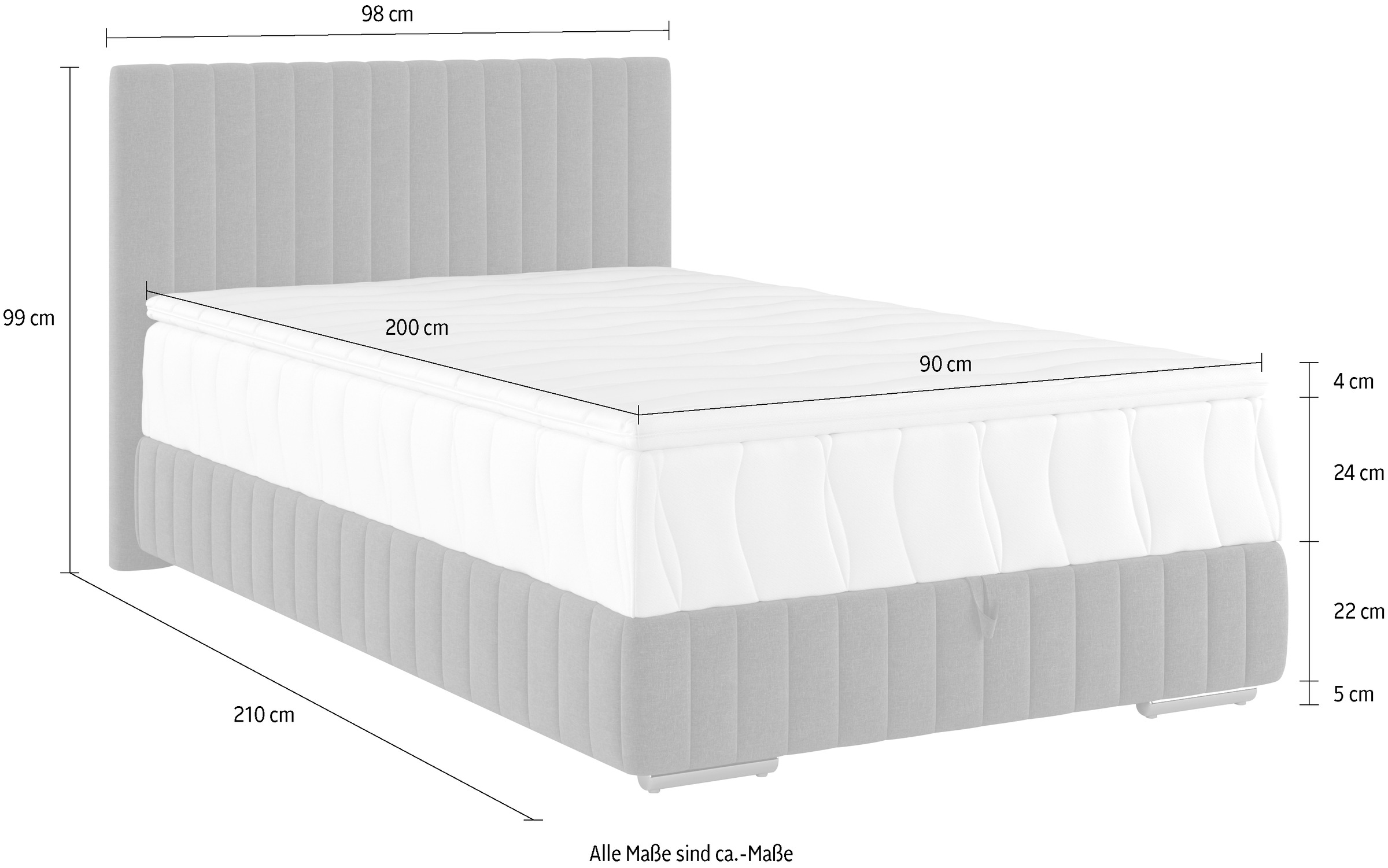 COTTA Boxbett »Beetle«, inkl. Topper und Bettkasten