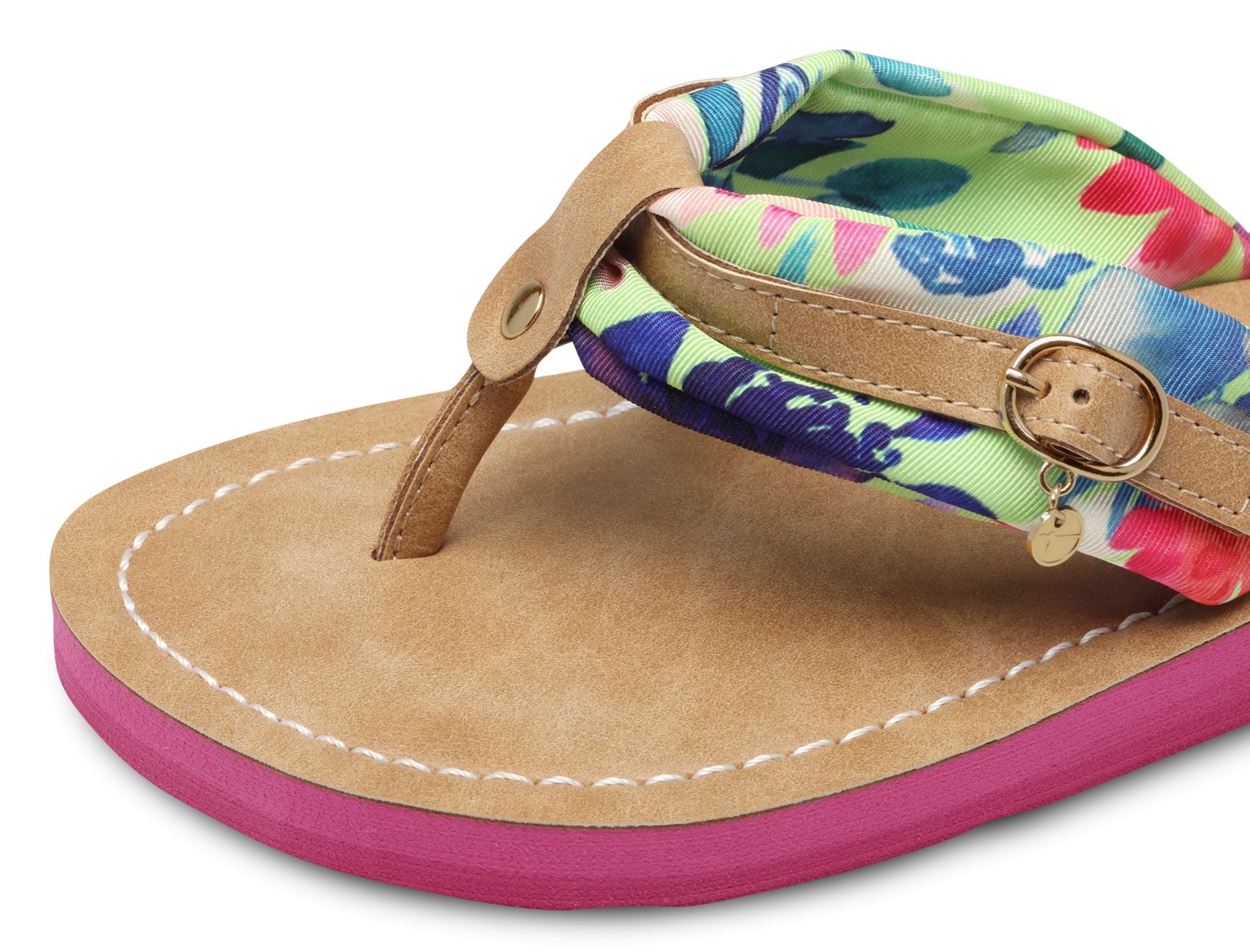 Tamaris Zehentrenner »AVRIL«, Sommerschuh, Flats, Schlappen mit T-Logoanhänger