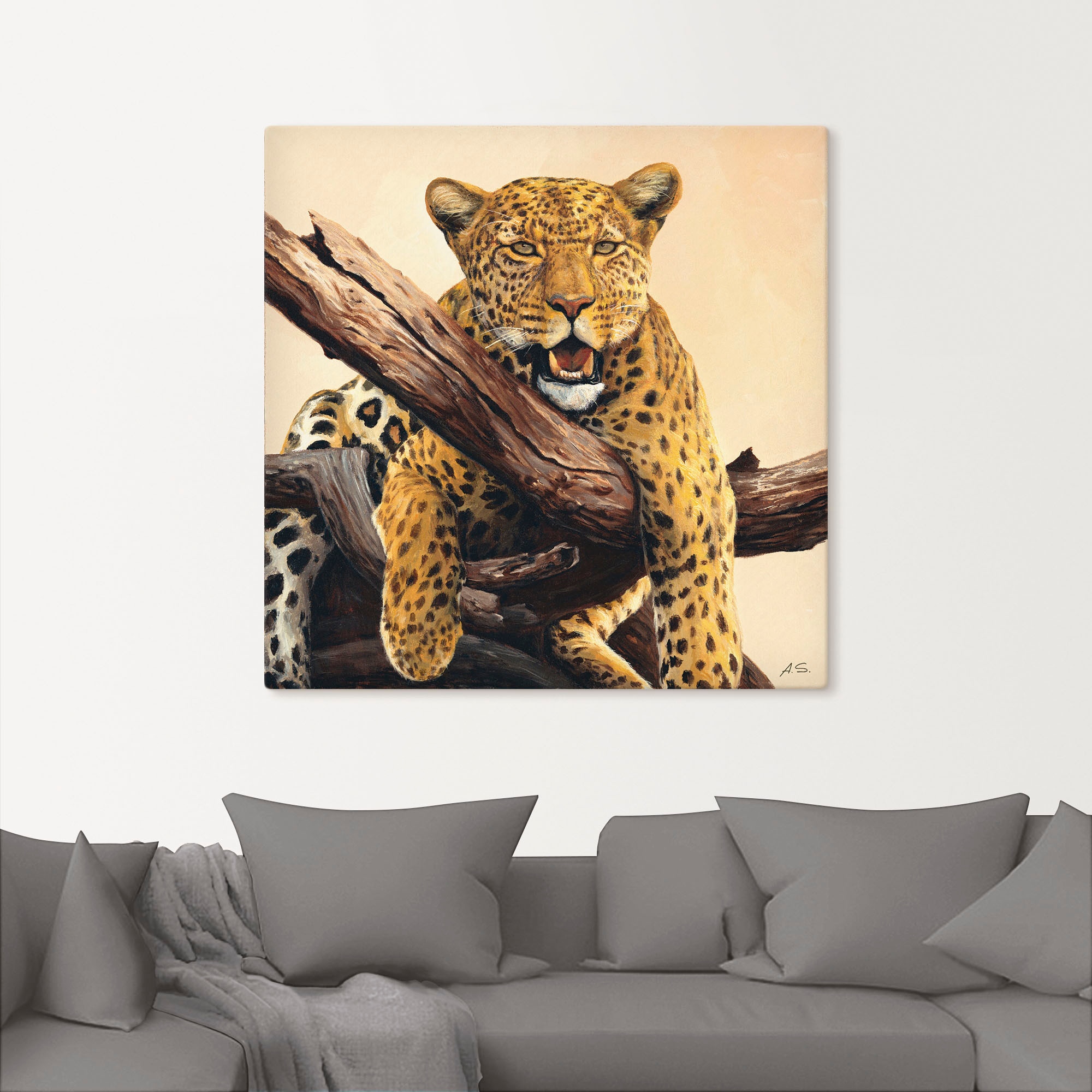 Artland Wandbild »Zeit zum Mittagessen«, Wildtiere, (1 St.), als Alubild, Outdoorbild, Leinwandbild in verschied. Größen