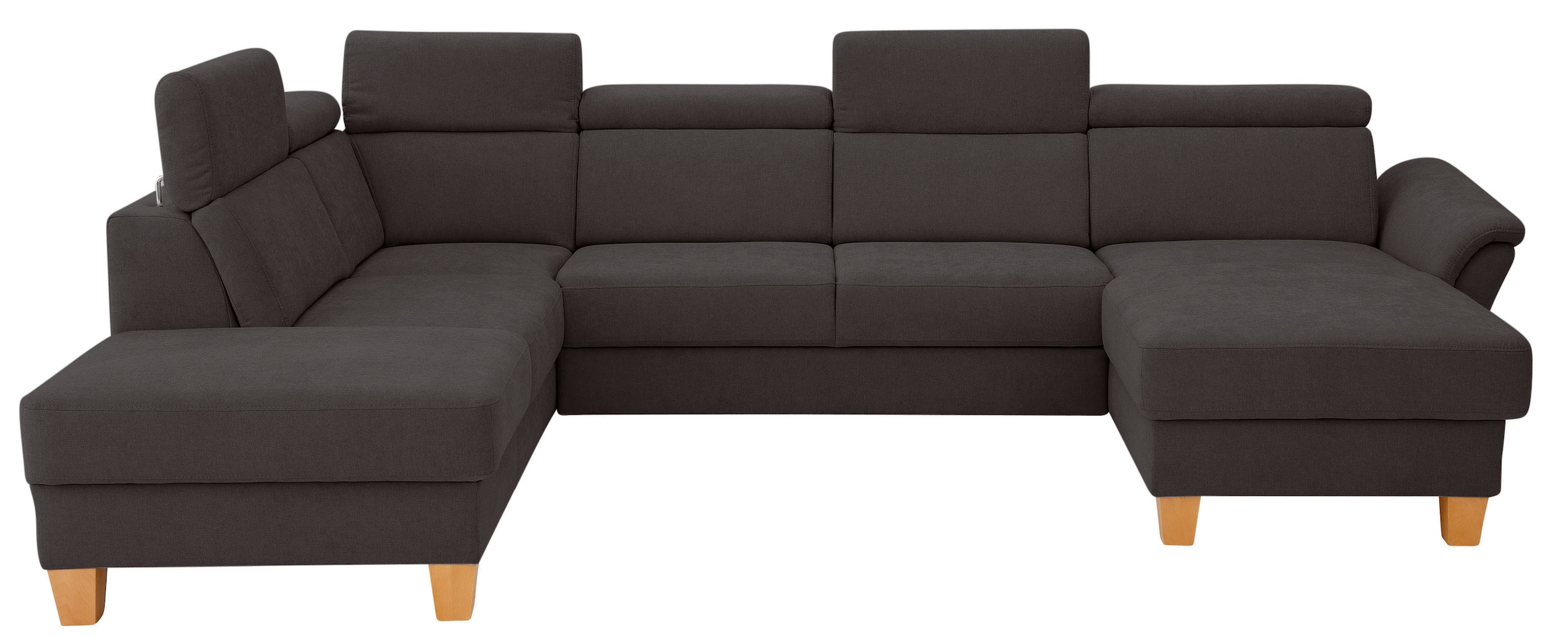 Home affaire Wohnlandschaft "Conville U-Form" Kopfteilverstellung wahlweise günstig online kaufen