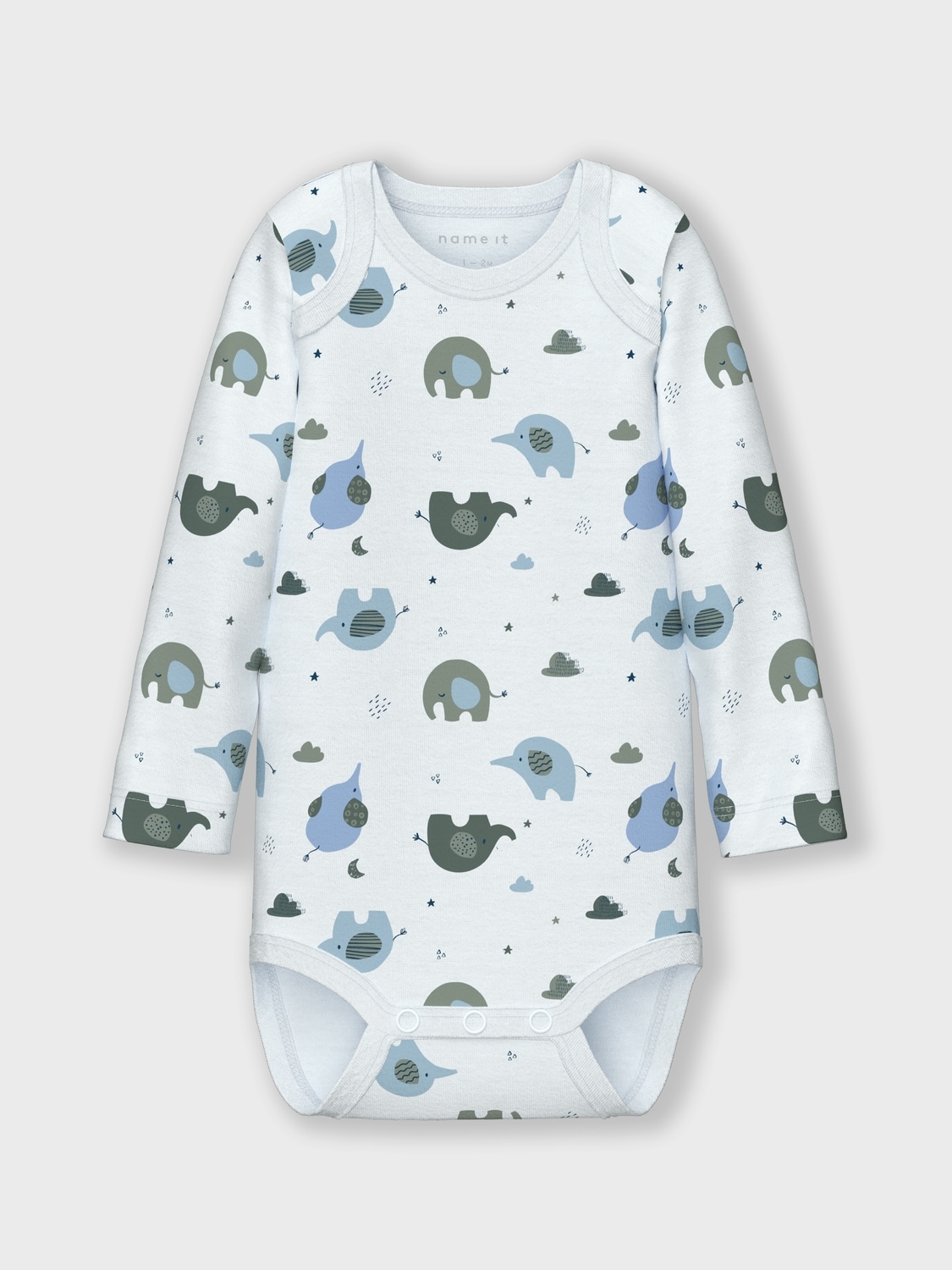 Name It Schlafoverall »NBMBODY 3P LS BABY ELEPHANT NOOS«, (Packung, 3 tlg.)