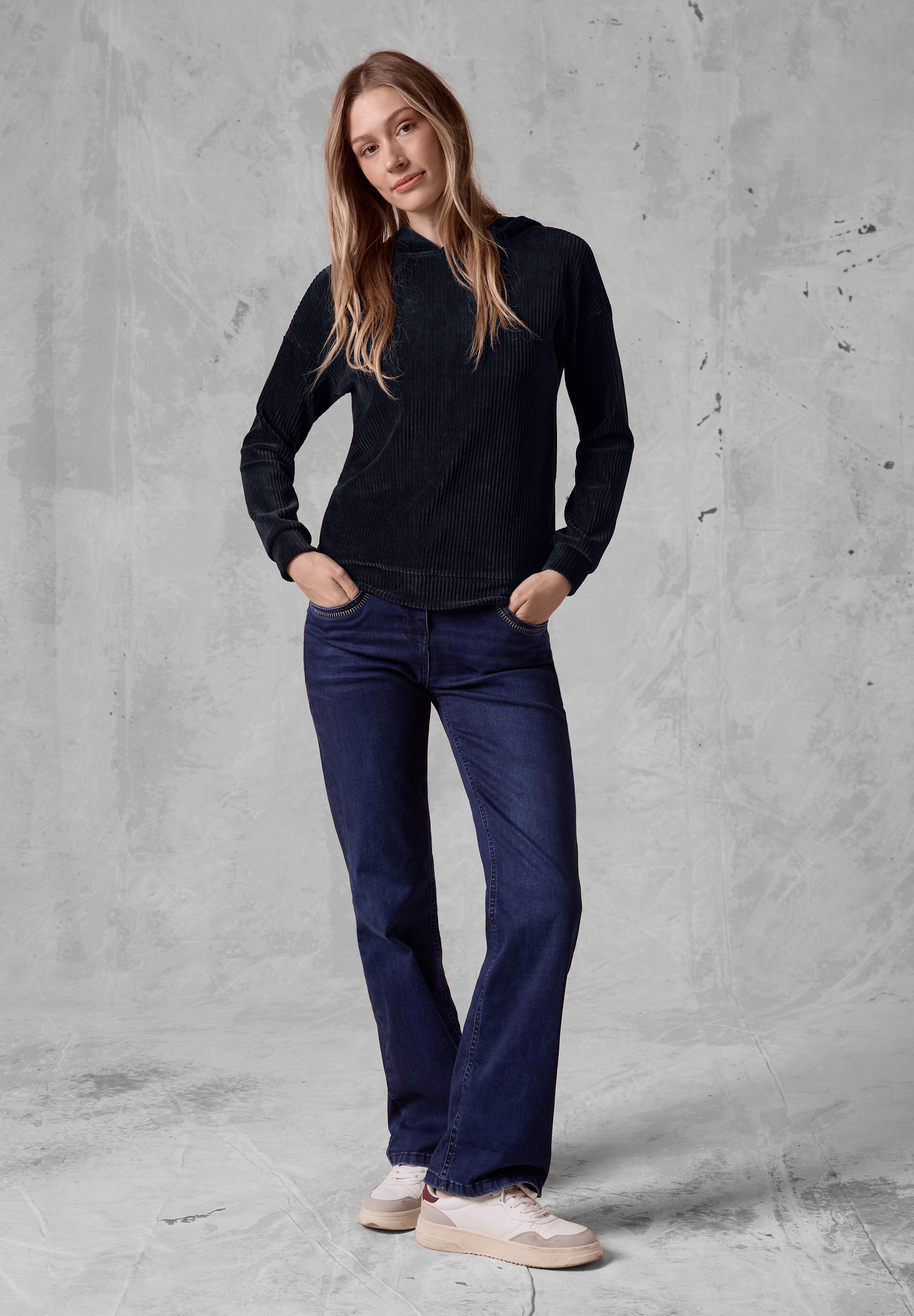 Cecil Langarmshirt, mit Kapuze