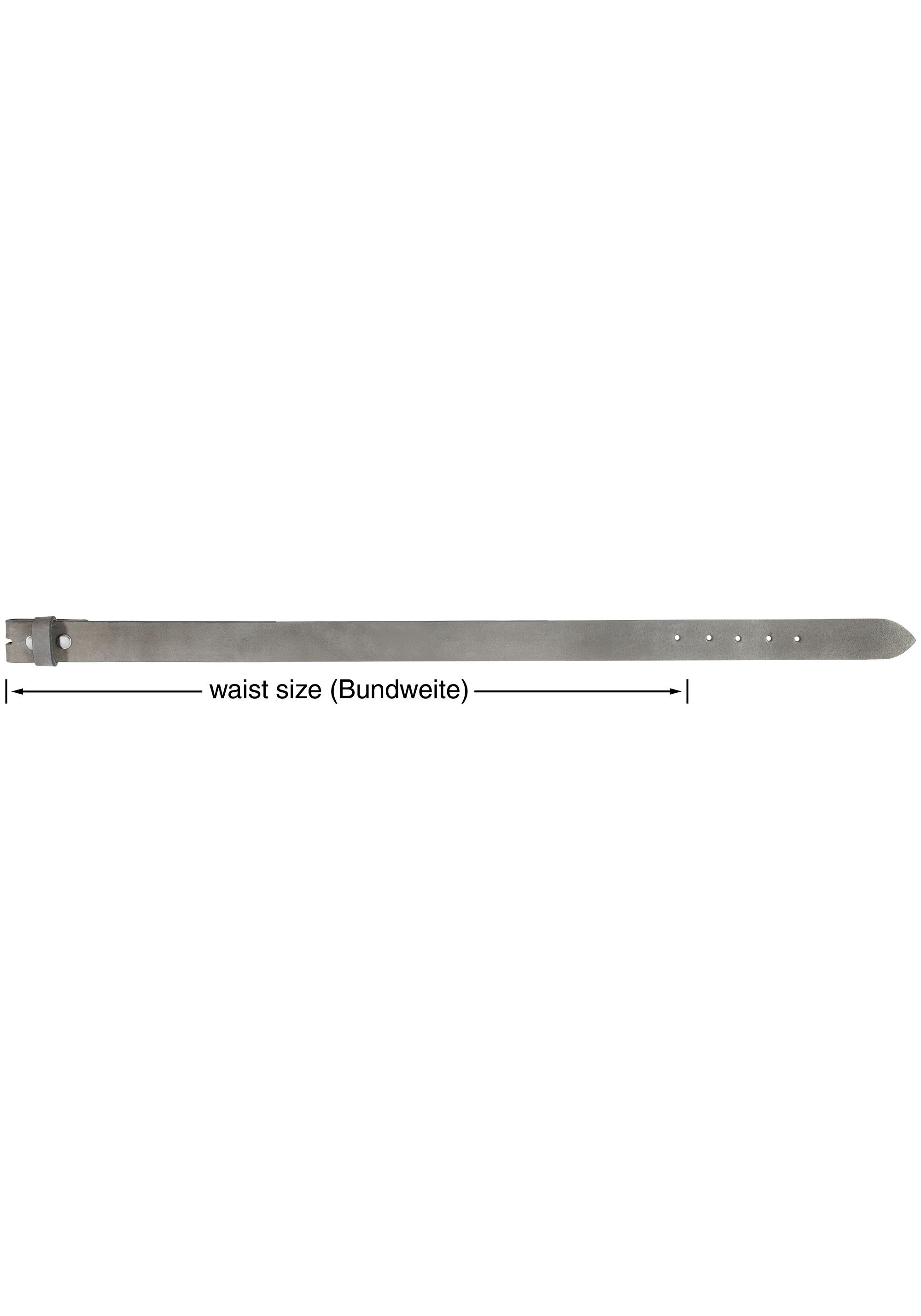 Leonardo Verrelli Ledergürtel »80 cm - 115 cm (Bundweite) in Grau aus 100% Echtleder, für«