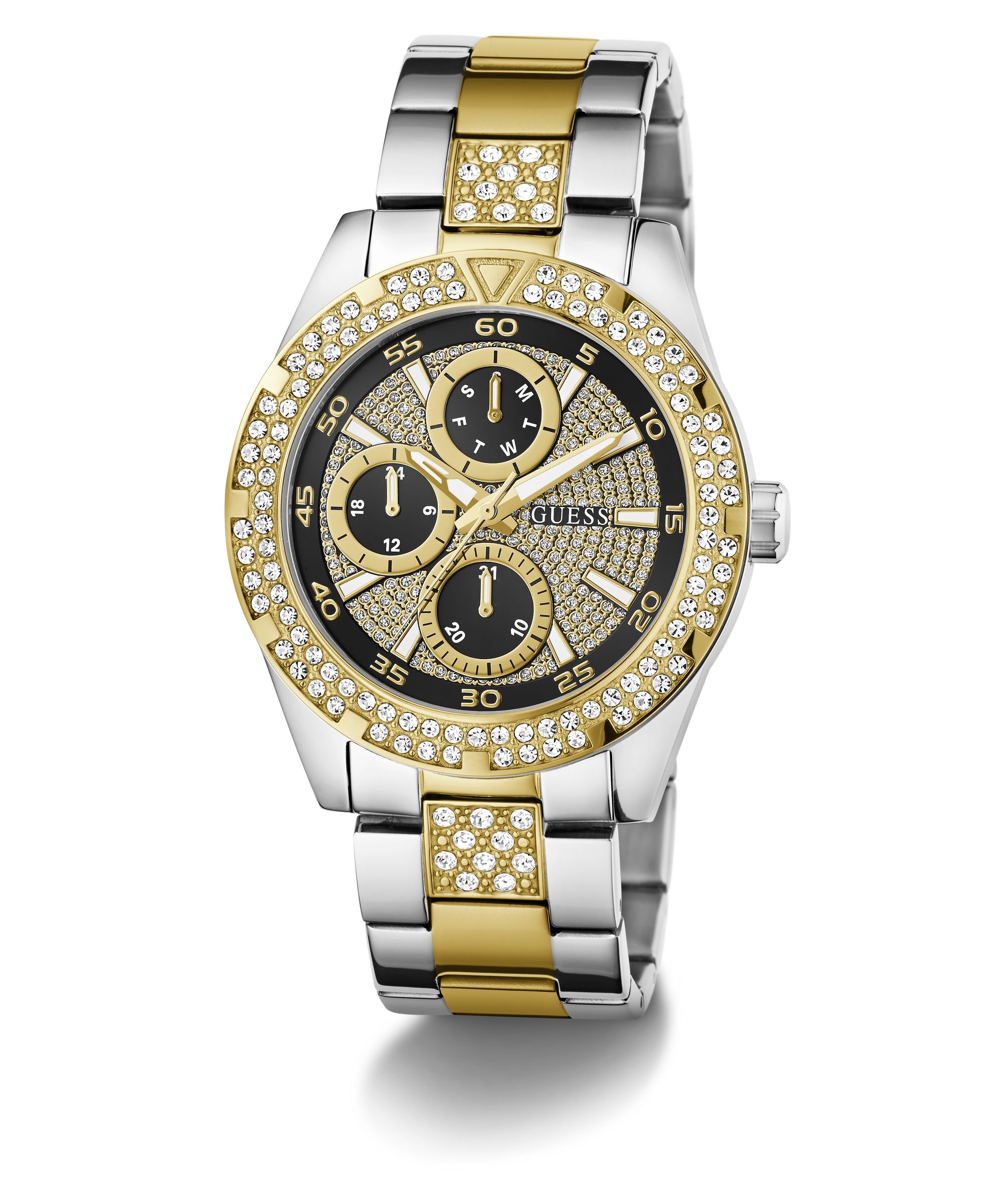 Guess Multifunktionsuhr »ORION« Quarzuhr, Armbanduhr, Herrenuhr, Edelstahlarmband, analog, Wochentag