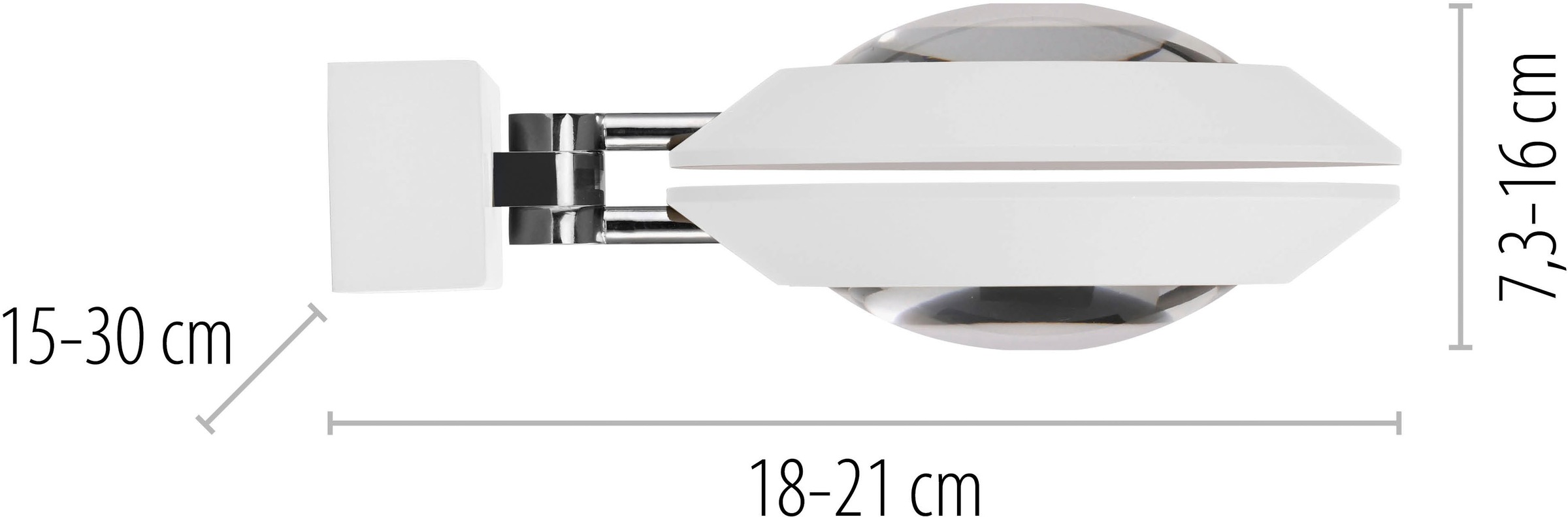 Neuhaus PURE LED Wandleuchte »PURE Oculis« LED-Board 1 Stk. Warmweiß Dimmfähig über separaten Tronicdimmer, dreh- & schwenkbar