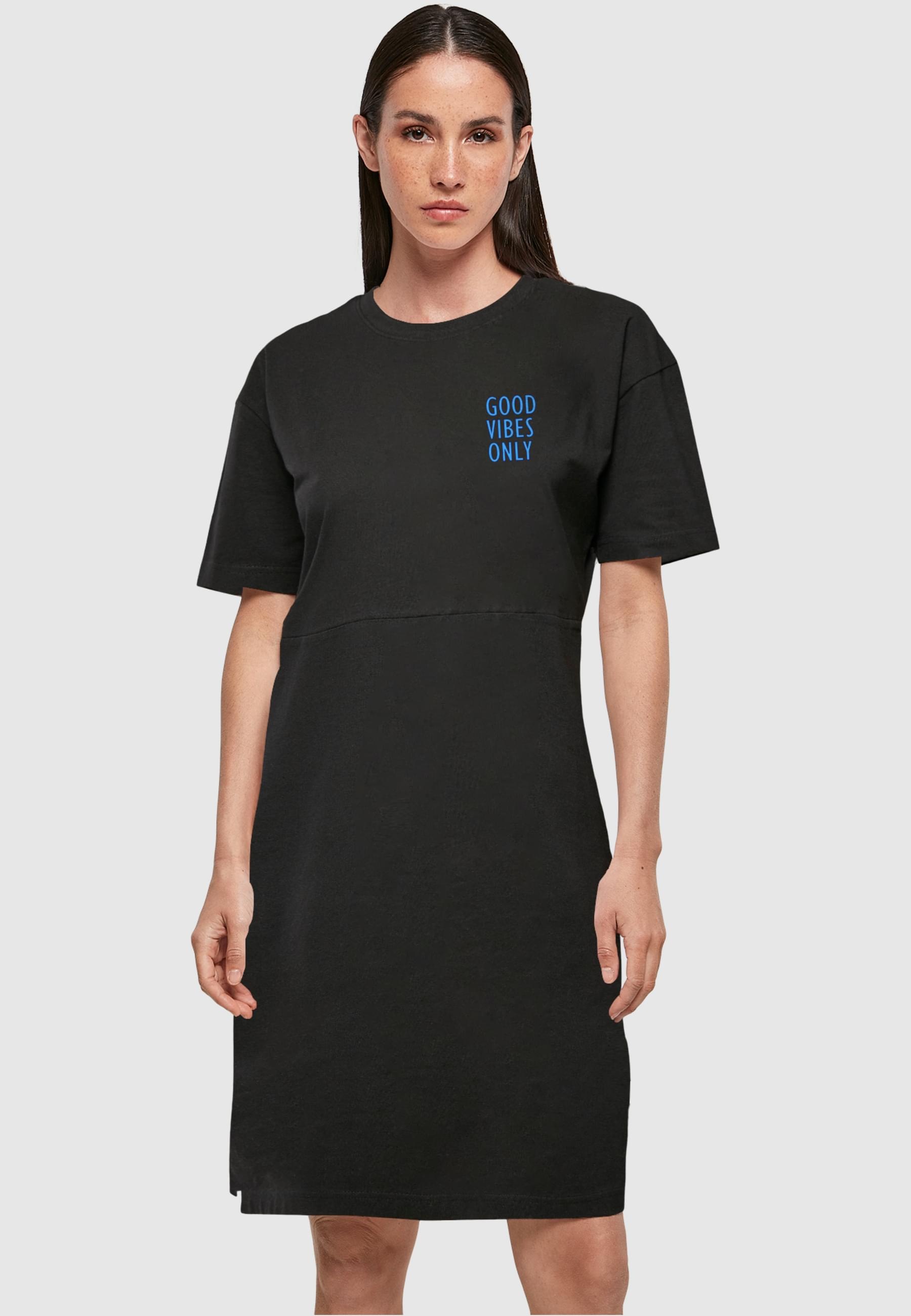 Merchcode Shirtkleid »Merchcode Damen Ladies Good Vibes Only Oversized Slit Tee Dress«, (1 tlg.)