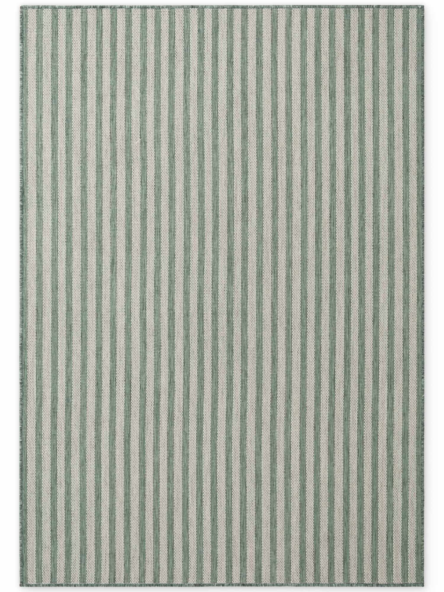 Ted Baker Indoor Outdoor Flatweave Linley Rug Striped in Green | Size: 120cm x 170cm