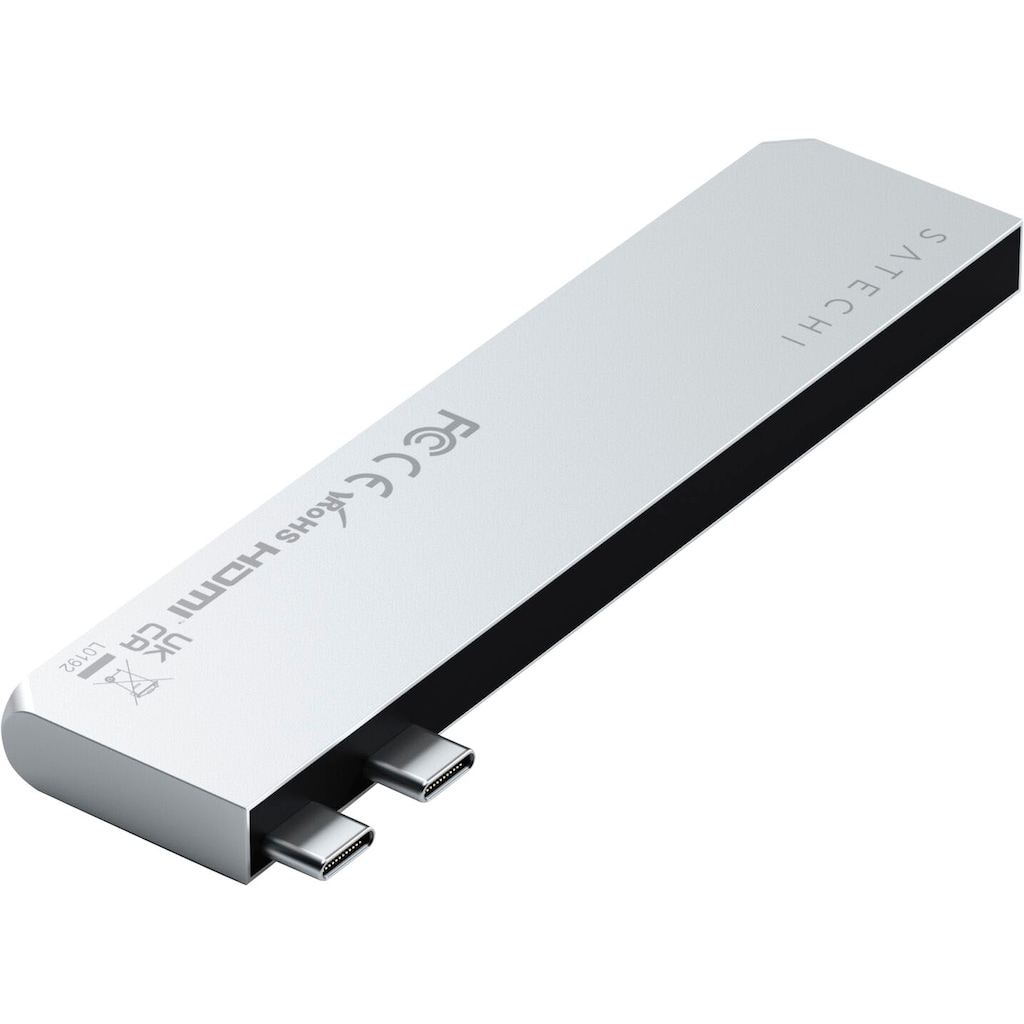 Satechi Laptop-Adapter »USB-C Pro Hub Slim Adapter«, USB-C zu USB Typ A-USB Typ C-USB 4.0-HDMI-SD-Card-MicroSD-Card