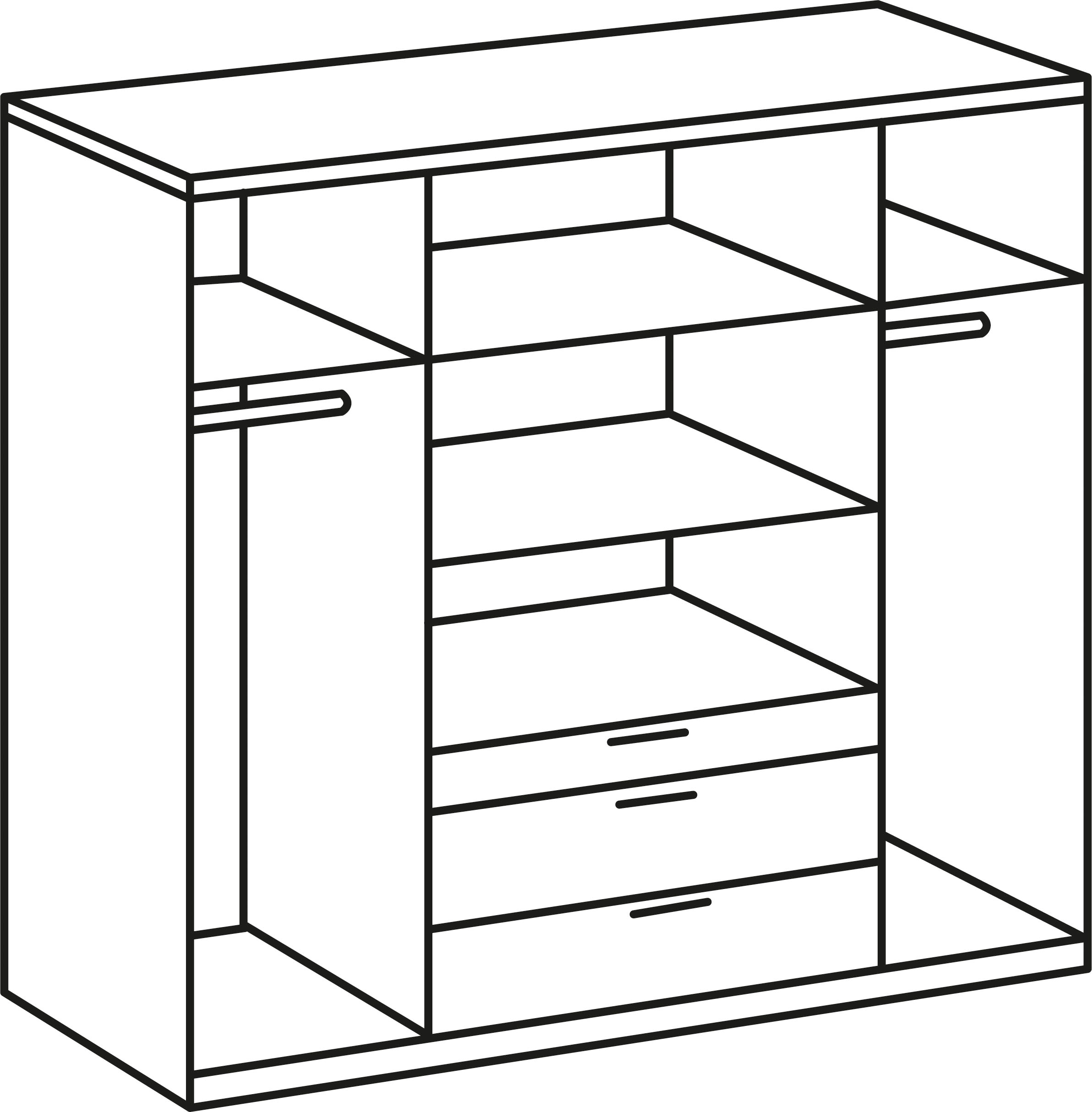 Wimex Kleiderschrank »New York«, wahlweise 208 oder 236cm hoch