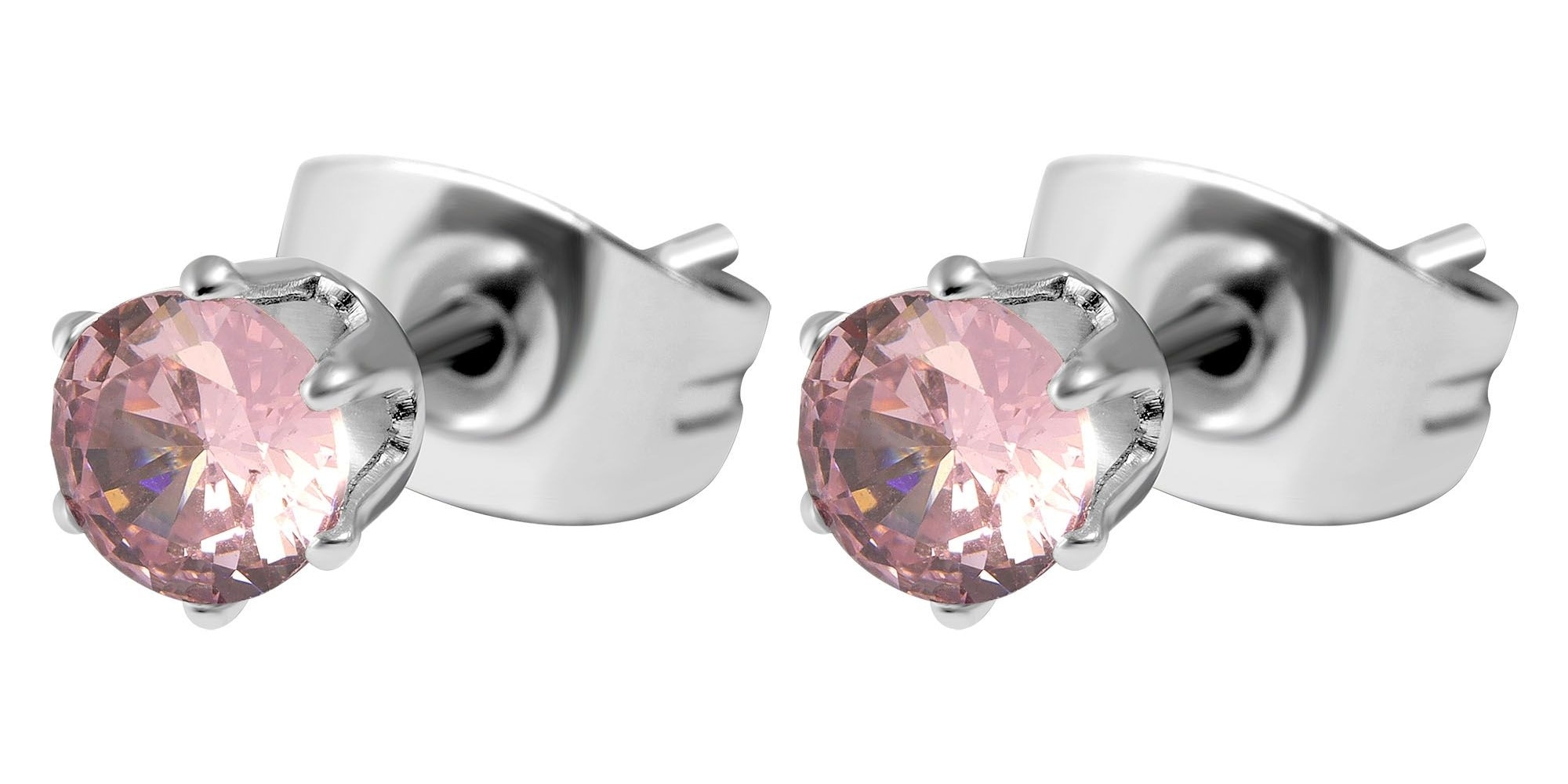Adelia´s Paar Ohrhänger "Ohrringe – Ohrstecker aus Edelstahl mit Zirkonia" Ideal als Geschenk für besondere Anlässe