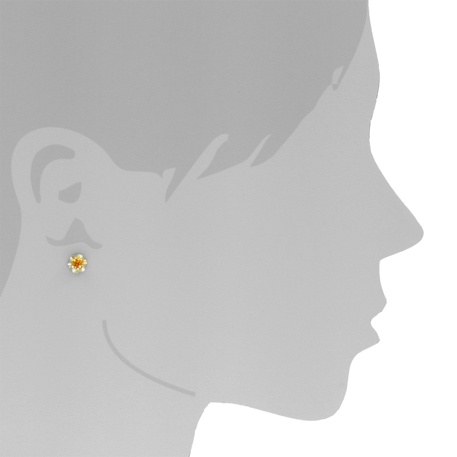 OSTSEE-SCHMUCK Paar Ohrstecker »- Pia 4 mm - Gold 333/000 - Citrin«