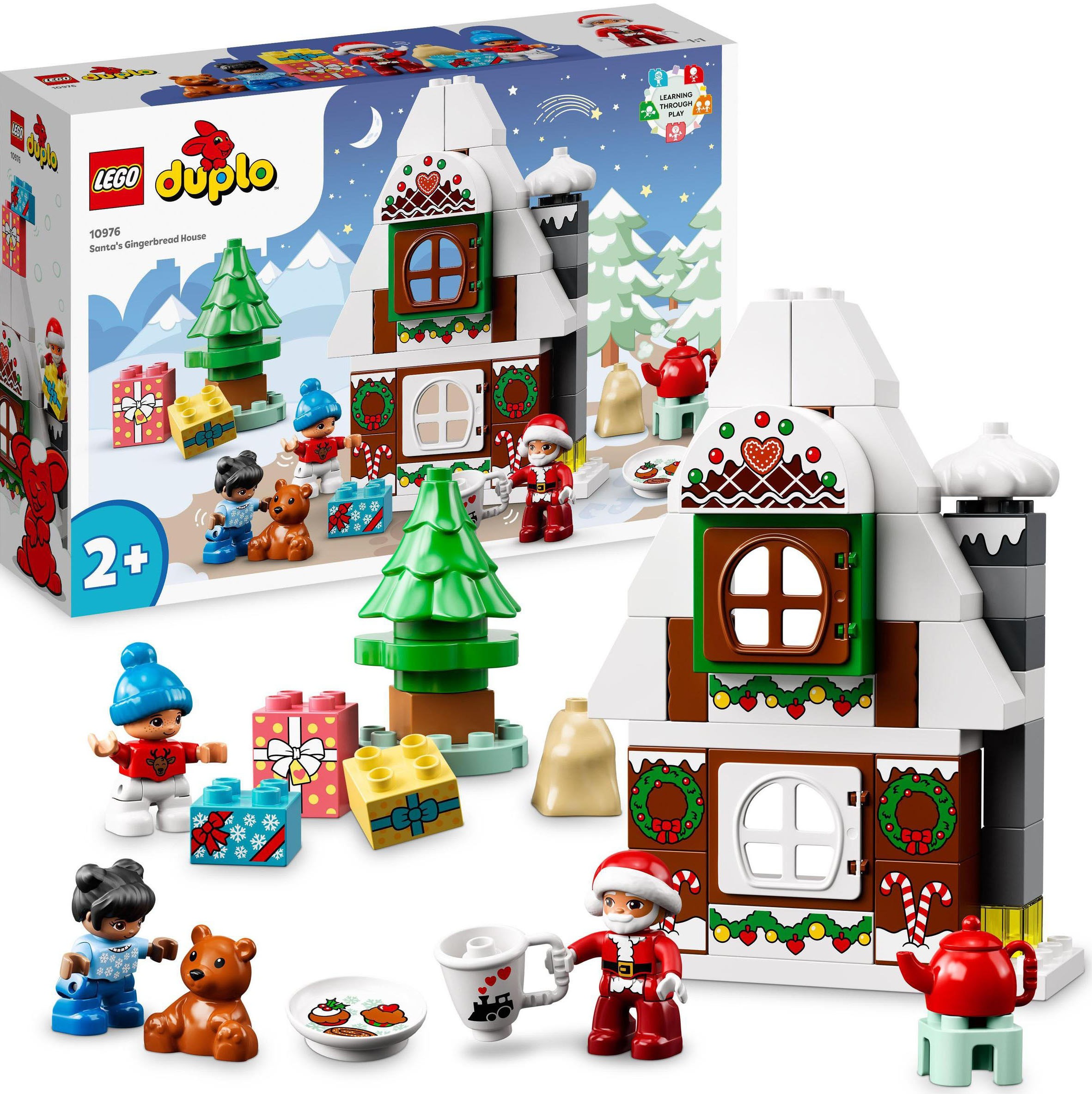 LEGO® Konstruktionsspielsteine »Lebkuchenhaus mit Weihnachtsmann (10976), LEGO® DUPLO«, (50 St.)