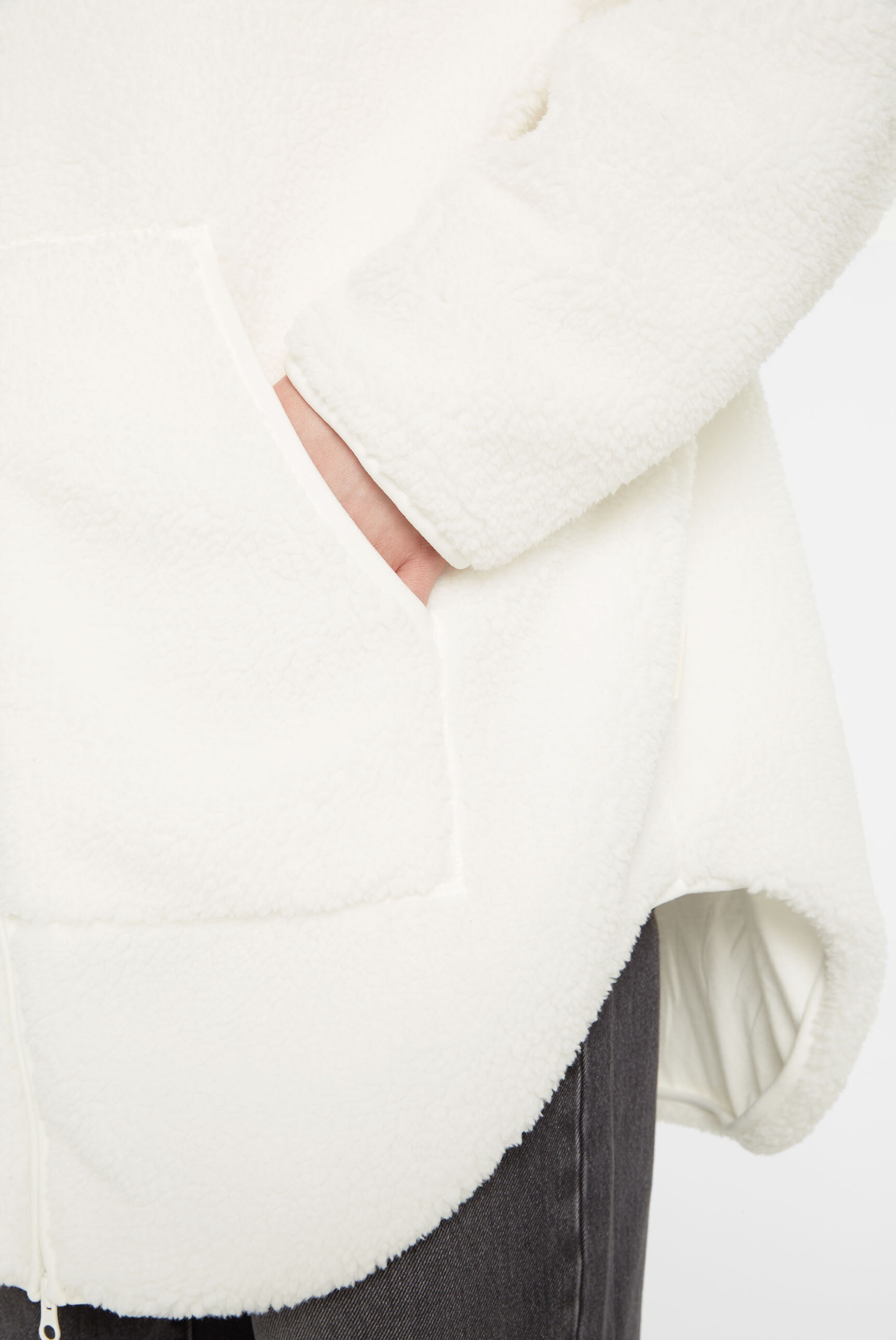 SENSES.THE LABEL Kapuzensweatjacke mit Zwei-Wege-Reißverschluss