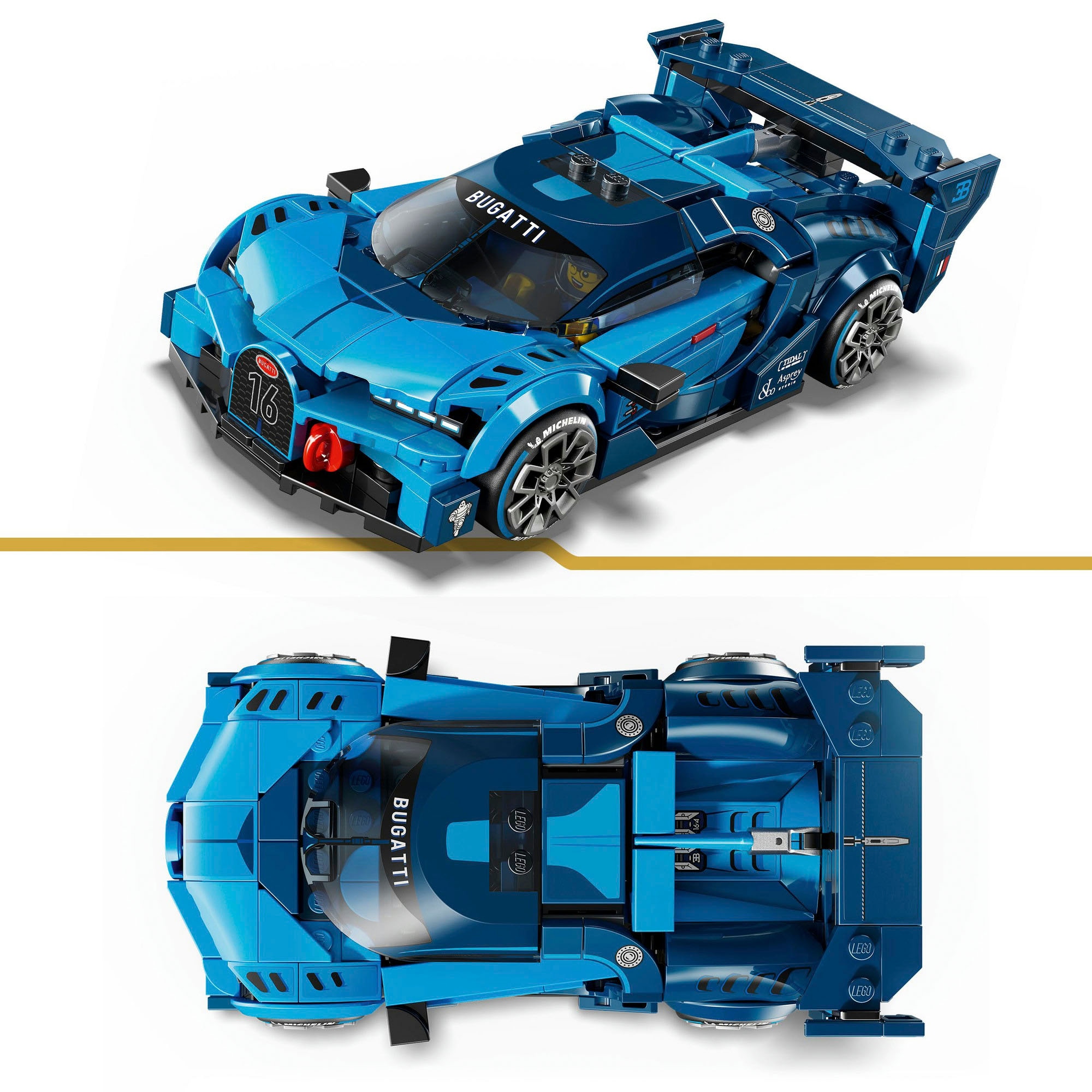 LEGO® Konstruktionsspielsteine »Bugatti Vision GT Hypersportwagen (77253), LEGO Speed Champions« Made in Europe