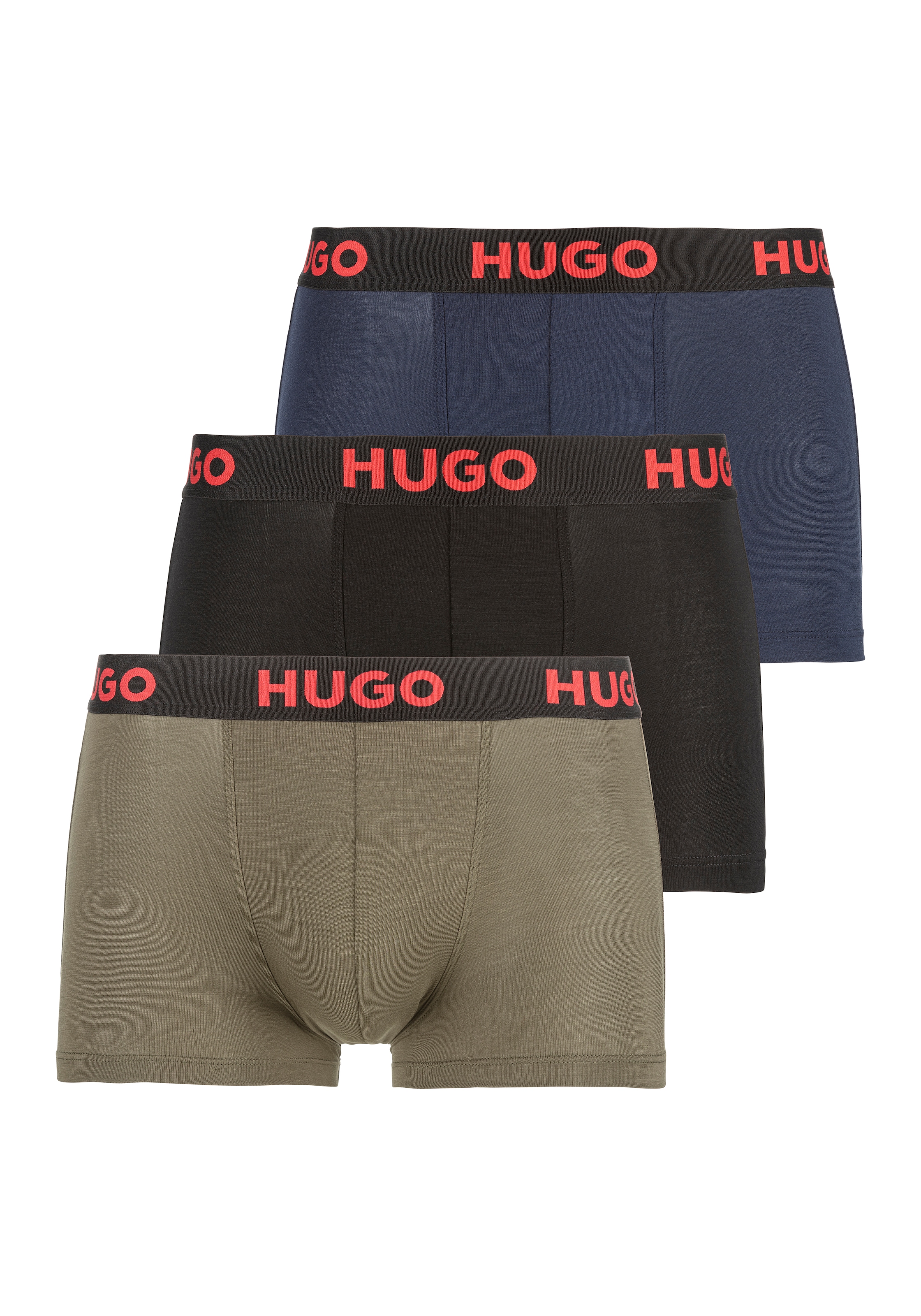 HUGO Underwear Trunk "TRUNK TRIPLET NEBULA", (3 St., 3er-Pack), mit elastischem Logobund