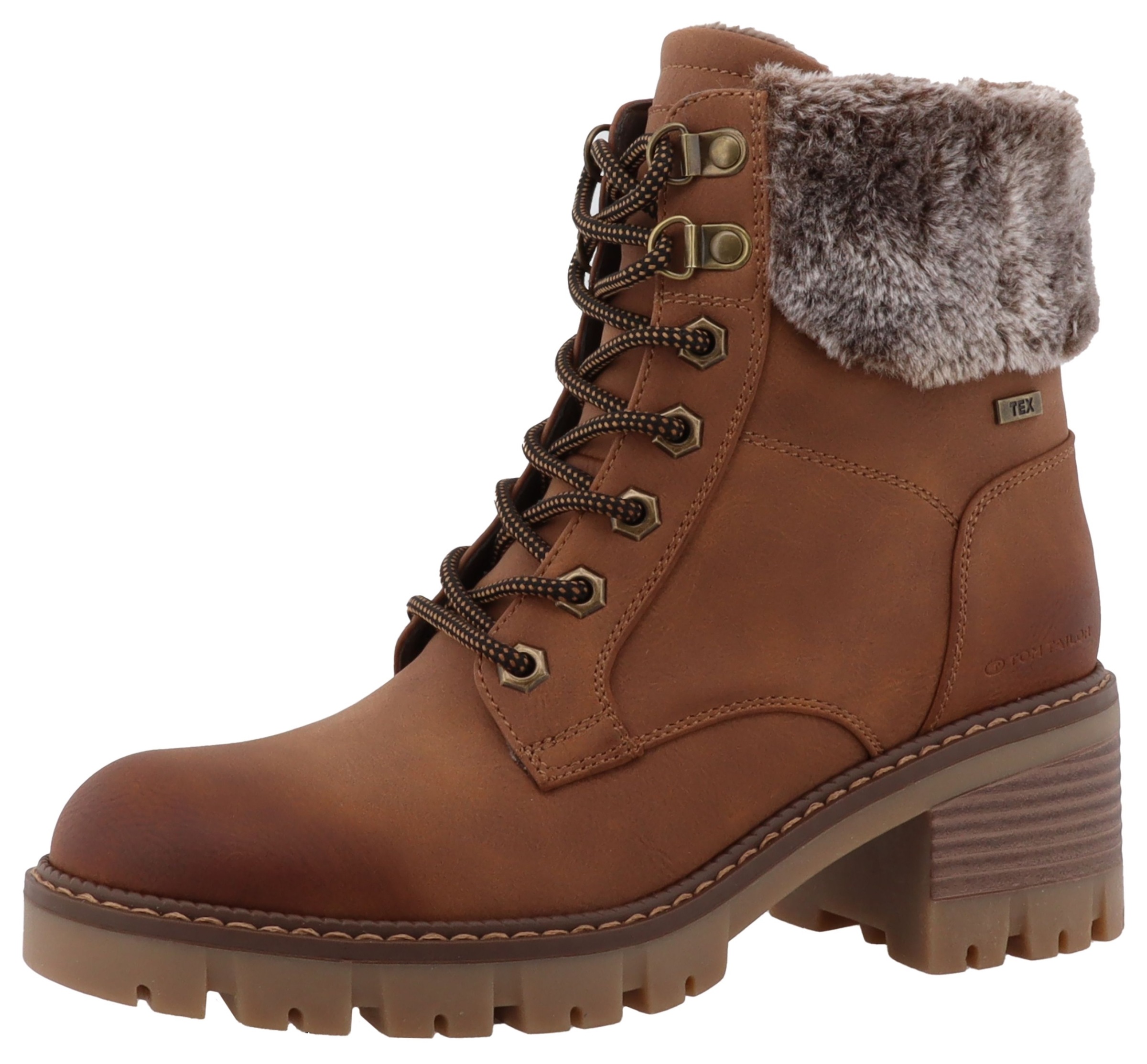 TOM TAILOR Winterstiefelette Workerboots, Plateaustiefelette mit Blockabsat günstig online kaufen