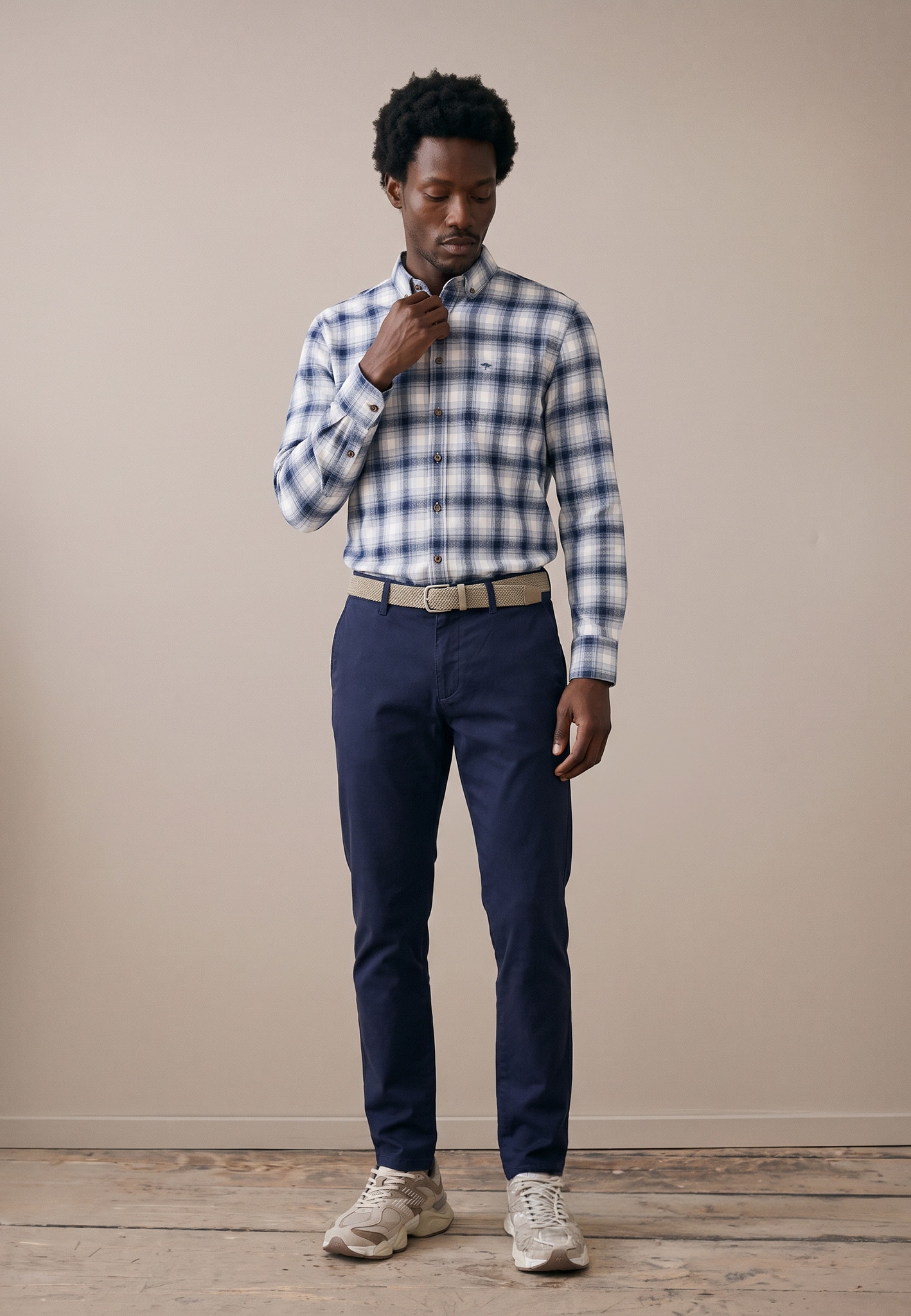 FYNCH-HATTON Karohemd mit Button-Down-Kragen