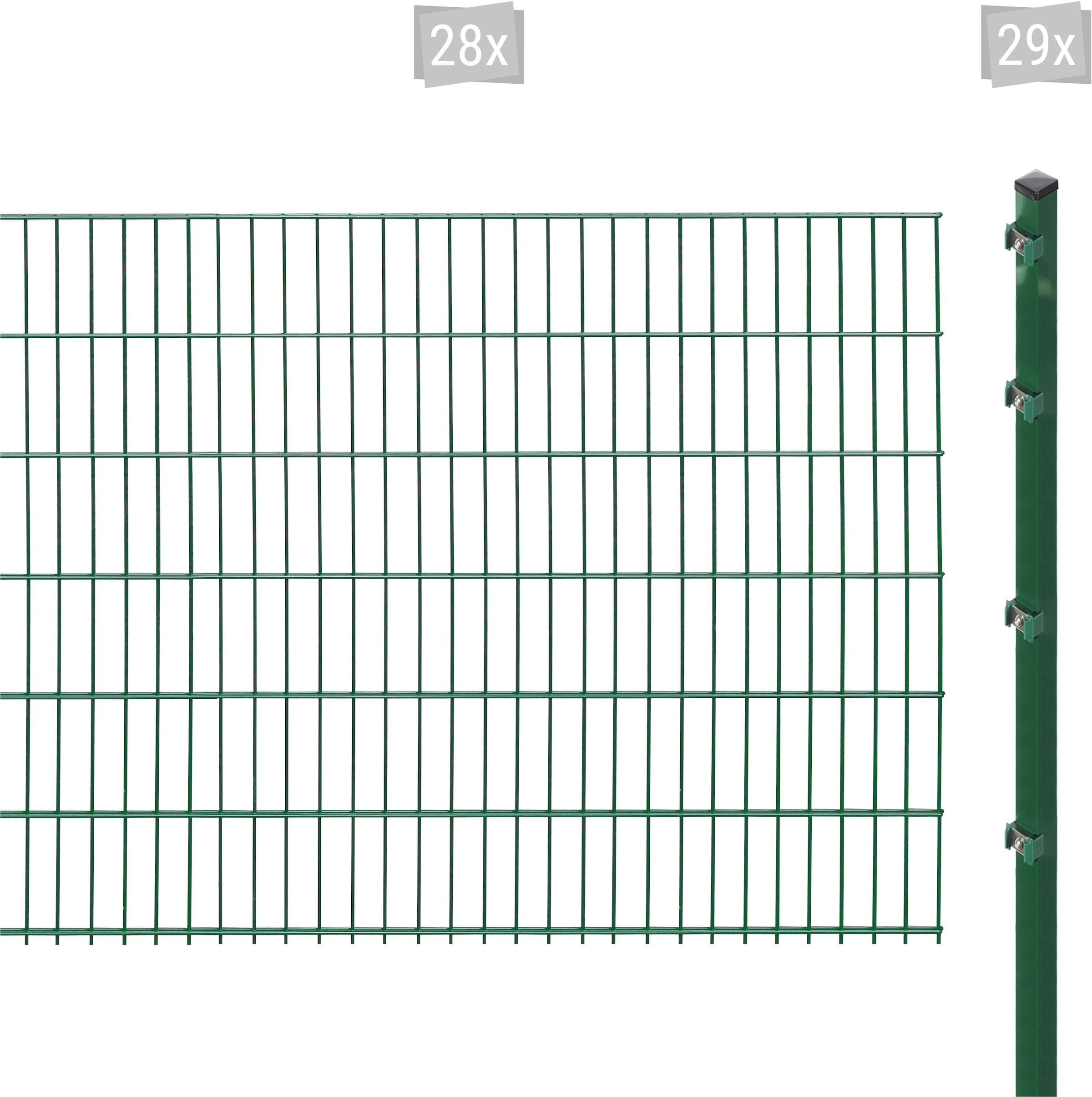 Arvotec Doppelstabmattenzaun "ESSENTIAL 123 zum Einbetonieren", Zaunhöhe 123 cm, Zaunlänge 2 - 60 m