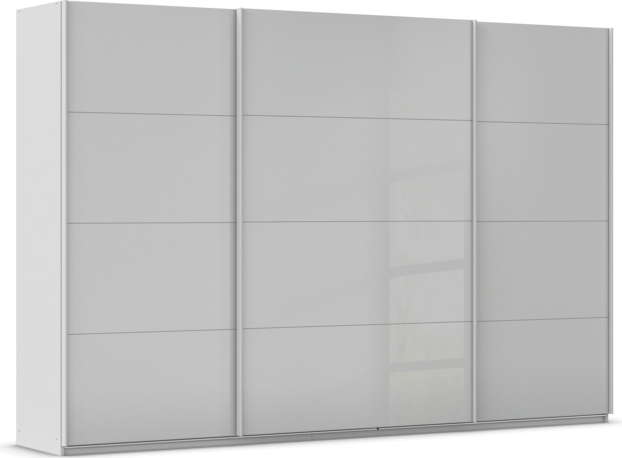 OTTO home Schwebetürenschrank "Kleiderschrank Schrank Garderobe AGORDO mit Glasfront" Breiten 203/271/315/360 cm, Höhen 210/229 cm, durchdachte Innenausstattung, in 4 Breiten und 2 Höhen MADE IN GERMANY