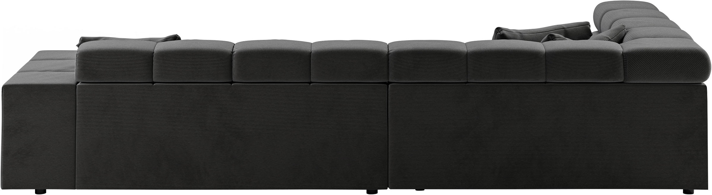 INOSIGN Ecksofa »Ancona incl. Kopfteilverstellung, Breite 319cm, L-Form«, wahlweise motorische Sitztiefenverstellung, auch in Cord + Easy Care