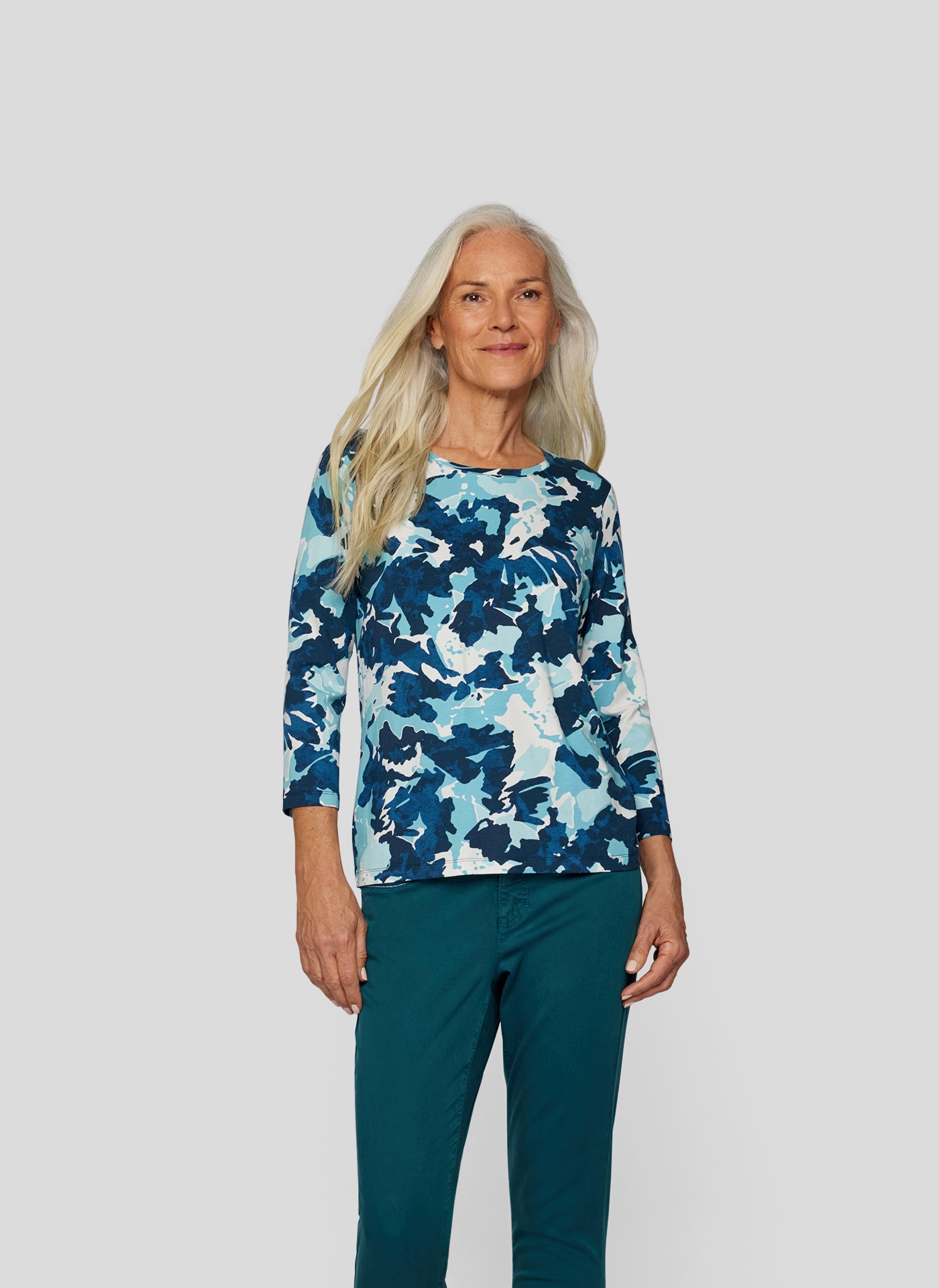 Print-Shirt »RABE Damen 3/4-Arm-Shirt mit modernem Muster«