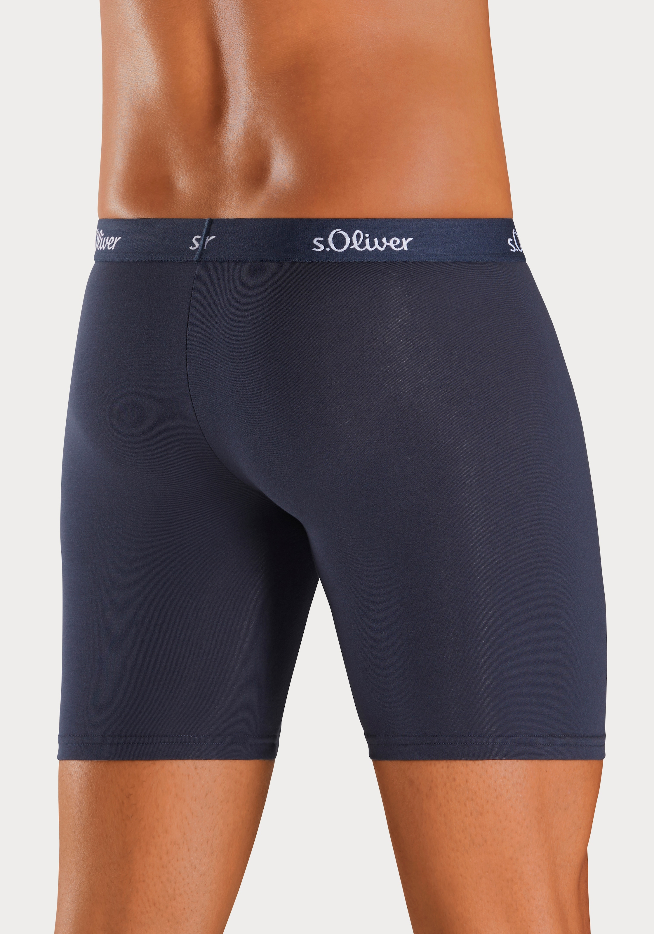 s.Oliver Boxer »Boxershorts für Herren«, (Packung, 3 St.), mit längerem Bein