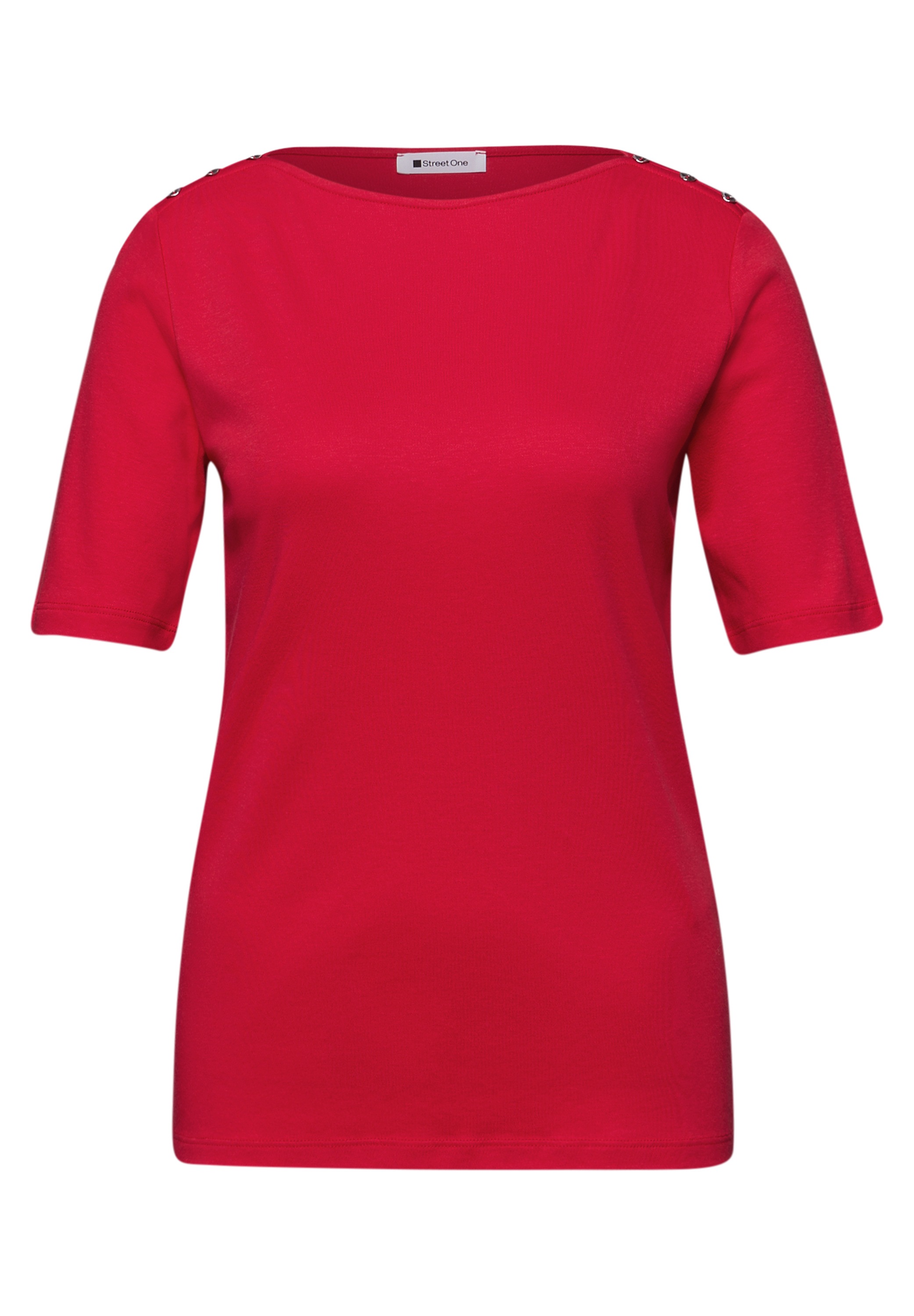 STREET ONE T-Shirt aus Jersey in Unifarbe
