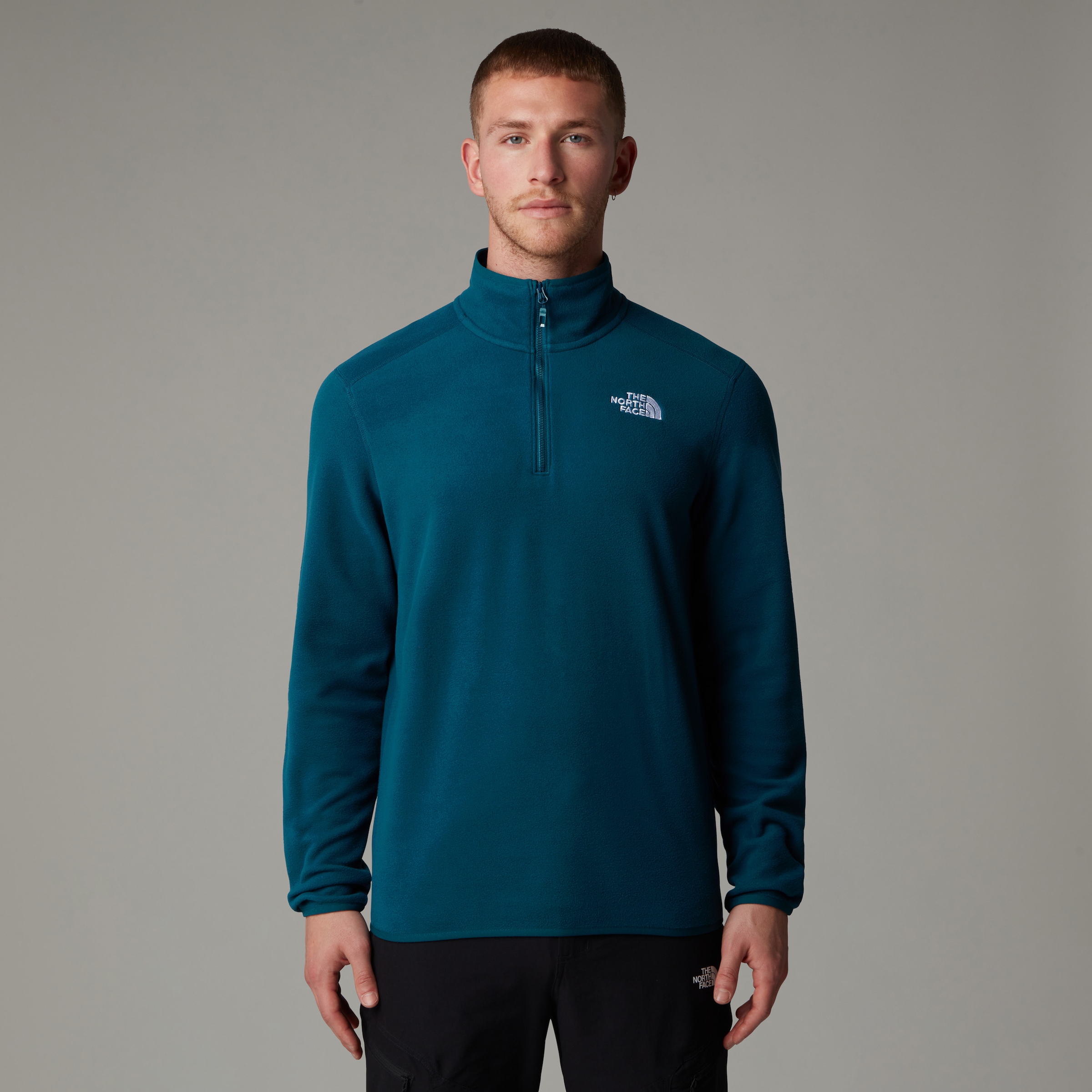 Fleecepullover »M 100 GLACIER 1/4 ZIP - EU«, mit dezenten Logostickereien