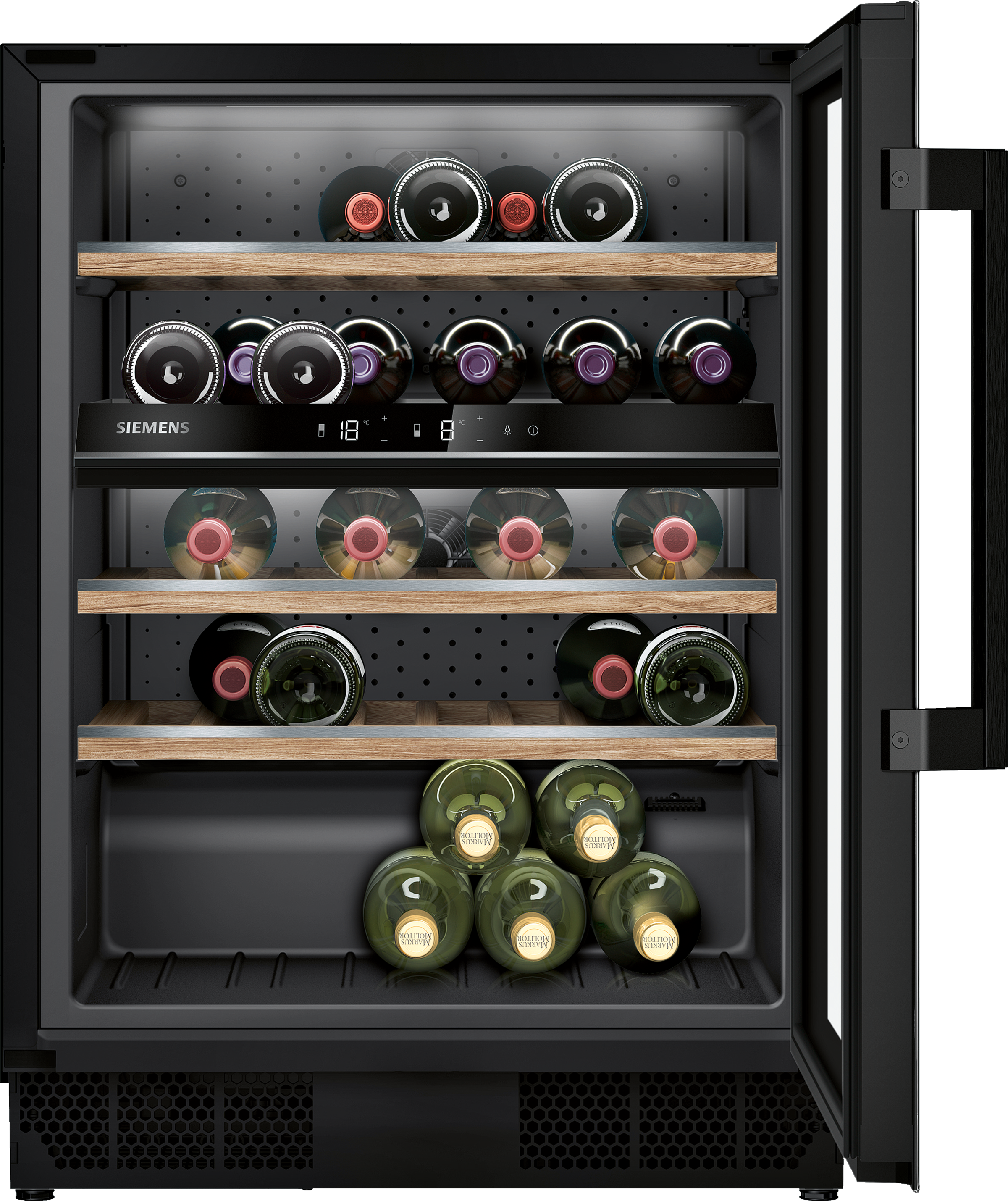SIEMENS Weinkühlschrank "KU21WAHG0" für 44 Stk. Standardflaschen á 075l günstig online kaufen