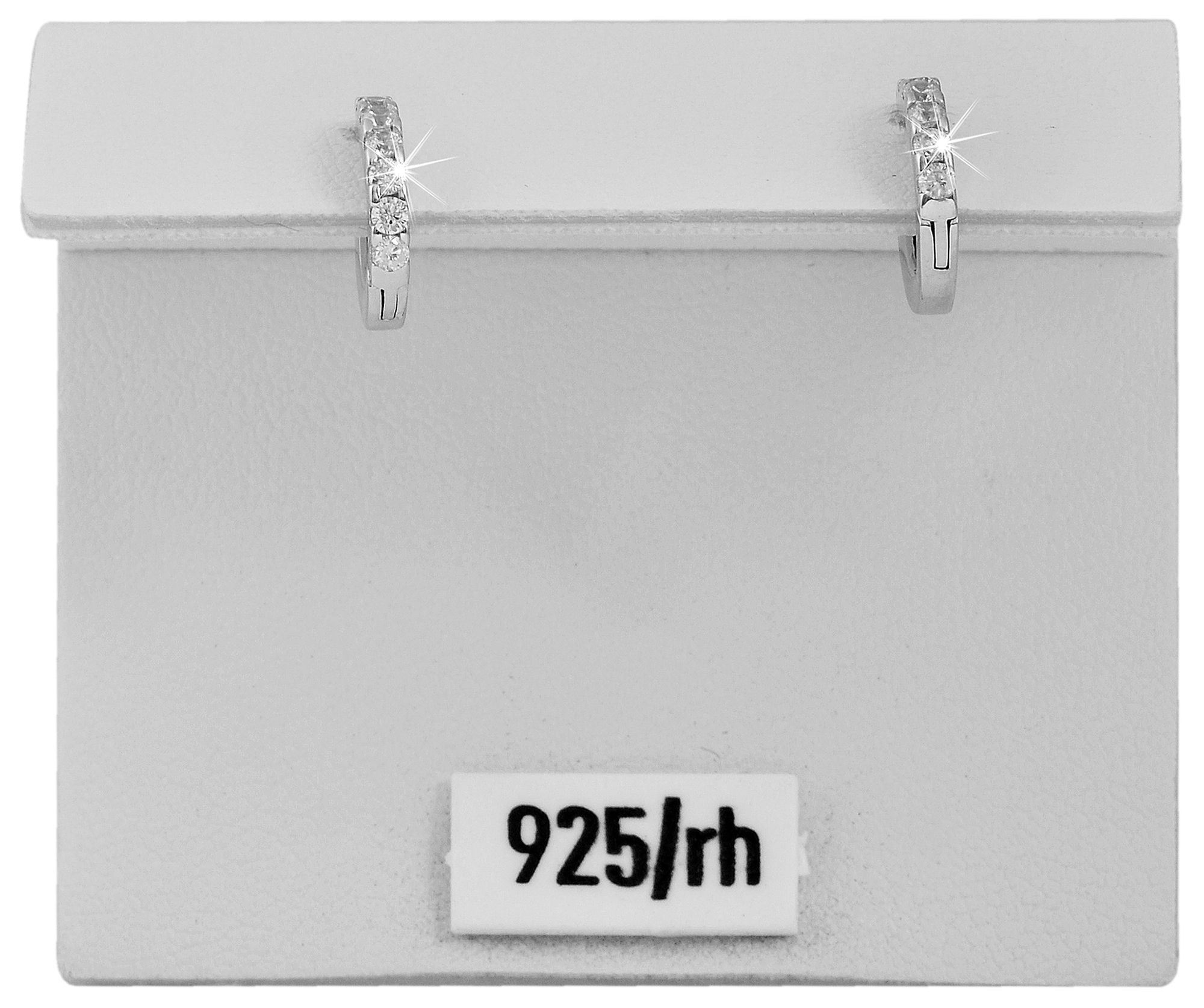 Adelia´s Klappcreolen »Damen Ohrringe – Klappcreole aus 925 Silber mit Zirkonia« Zum Verschenken – passend für viele Anlässe