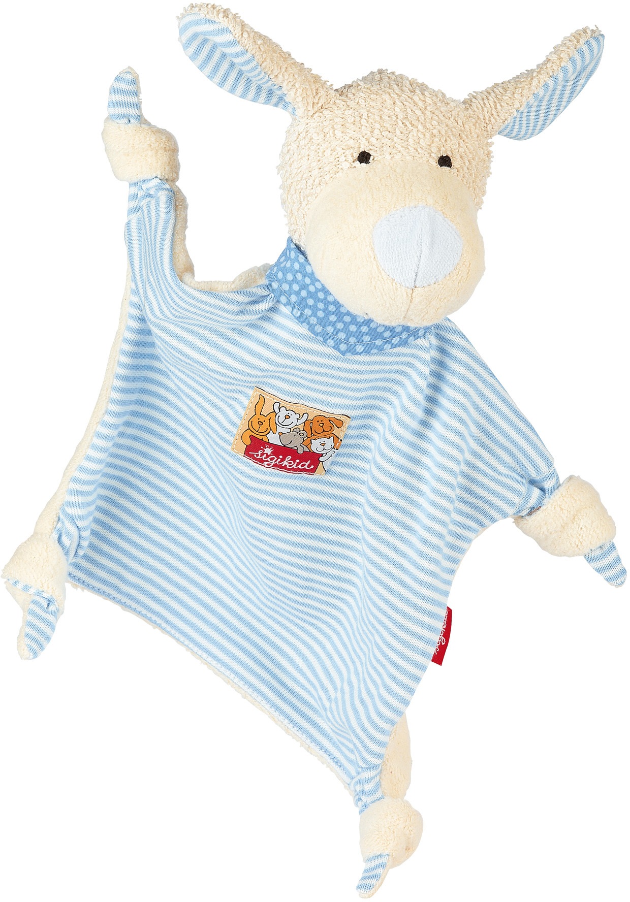 Schnuffeltuch Hund, hellblau