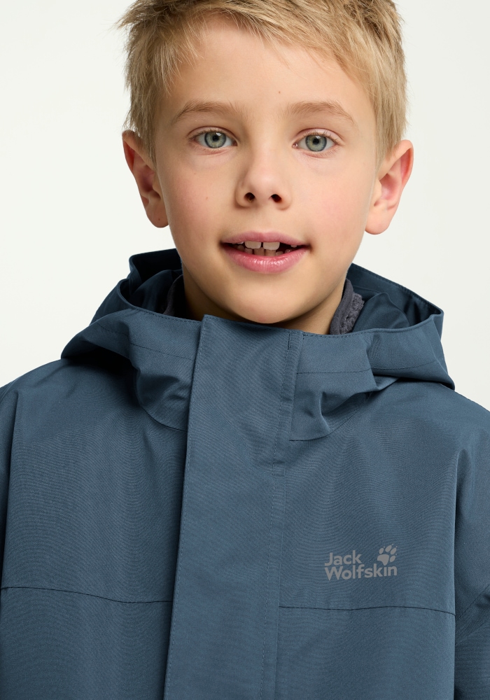 Jack Wolfskin 3-in-1-Funktionsjacke »3IN1 CANVEY KIDS« mit Kapuze 3-in-1 Kinderjacke, warm, wasserdicht