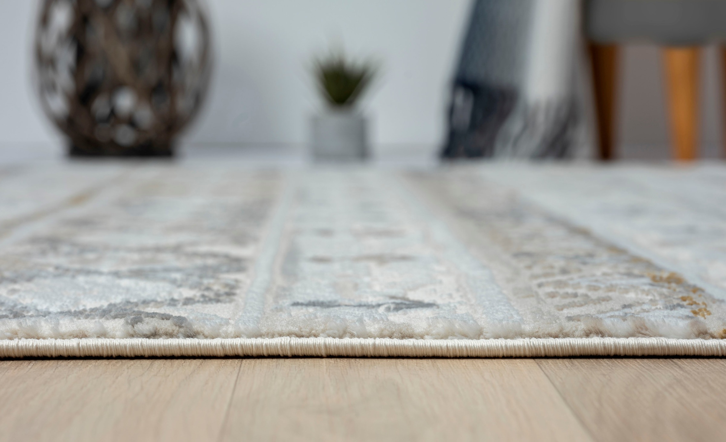 Myflair Möbel & Accessoires Teppich »My Nomady Lagerräumung«, rechteckig, 10 mm Höhe, Kurzflor, Scandi-Design, besonders weich durch Microfaser, mit Fransen