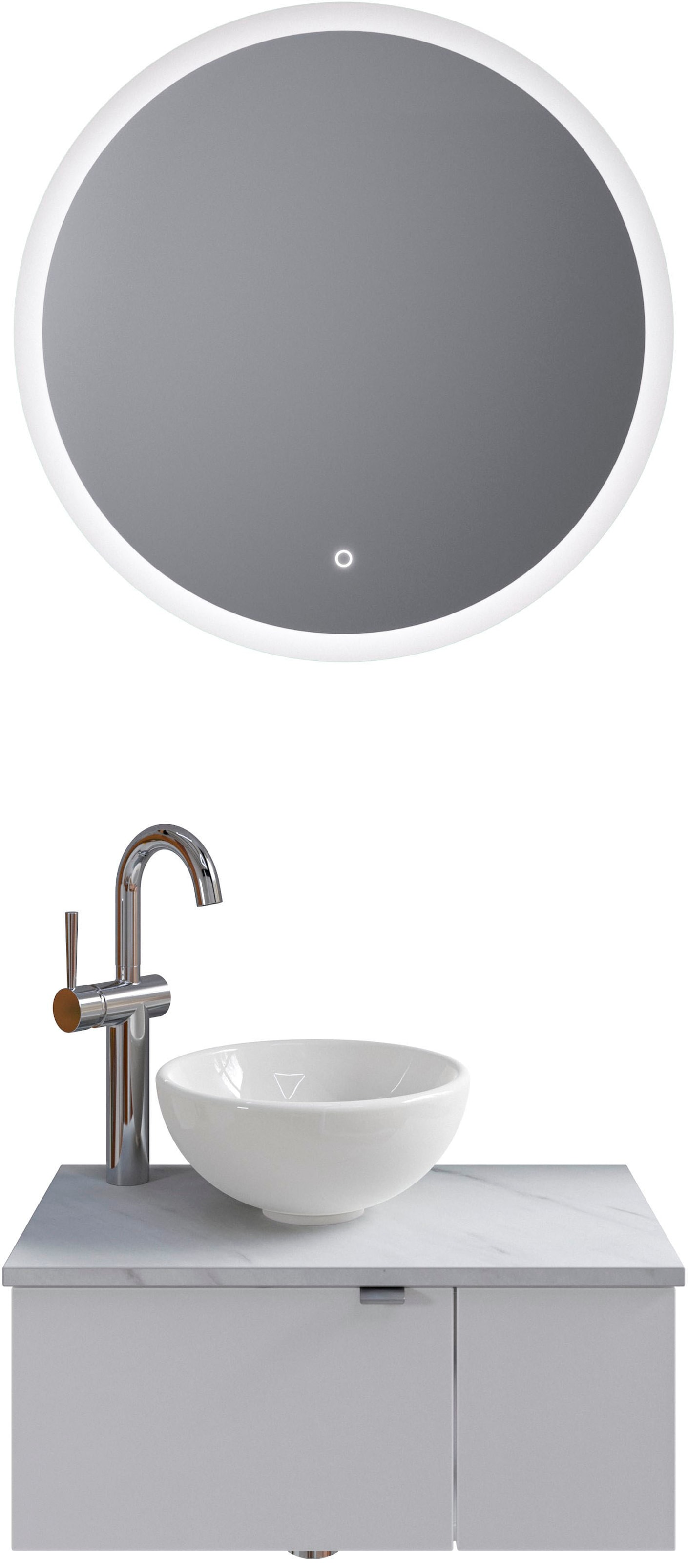 Saphir Badmöbel-Set "Serie 6915" 4 Stk. tlg. Gäste-Bad, 70 cm breit, mit LE günstig online kaufen