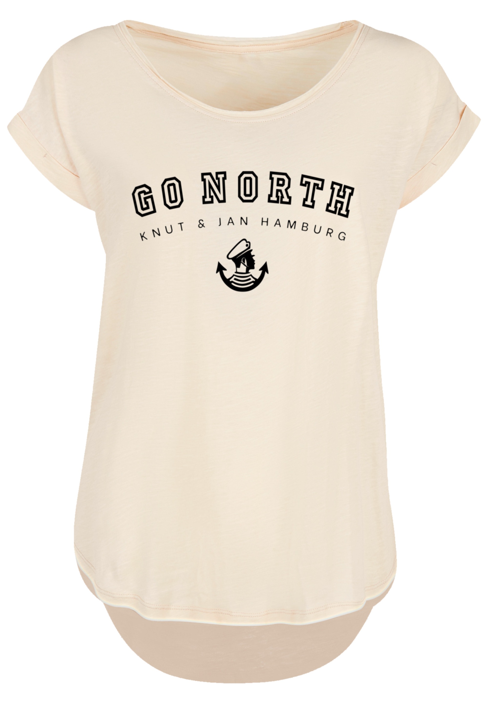 F4NT4STIC T-Shirt »Go North Knut & Jan Hamburg«, Print