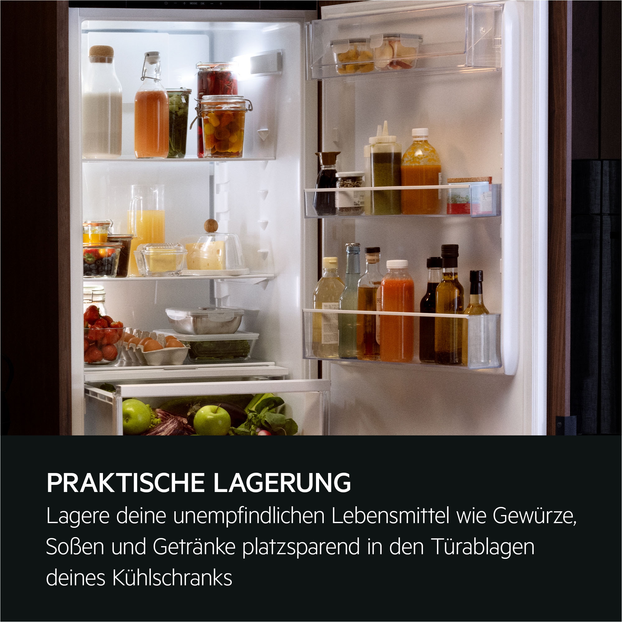 AEG Einbaukühlschrank 5000 »TSK50882DS« 87,3 cm hoch 54,8 cm breit 88cm kompakt: cleverer Stauraum mit flexiblen Glasablagen für Getränke