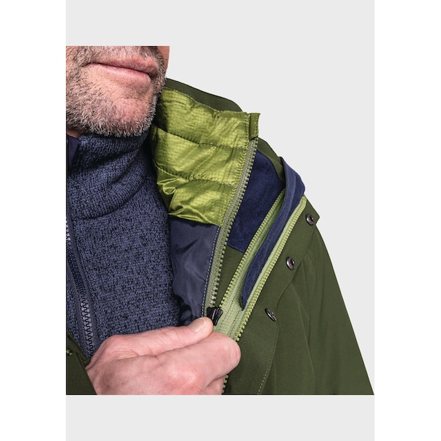 Schöffel Doppeljacke »3in1 Jacket Auerspitz M«, mit Kapuze ▷ kaufen | BAUR