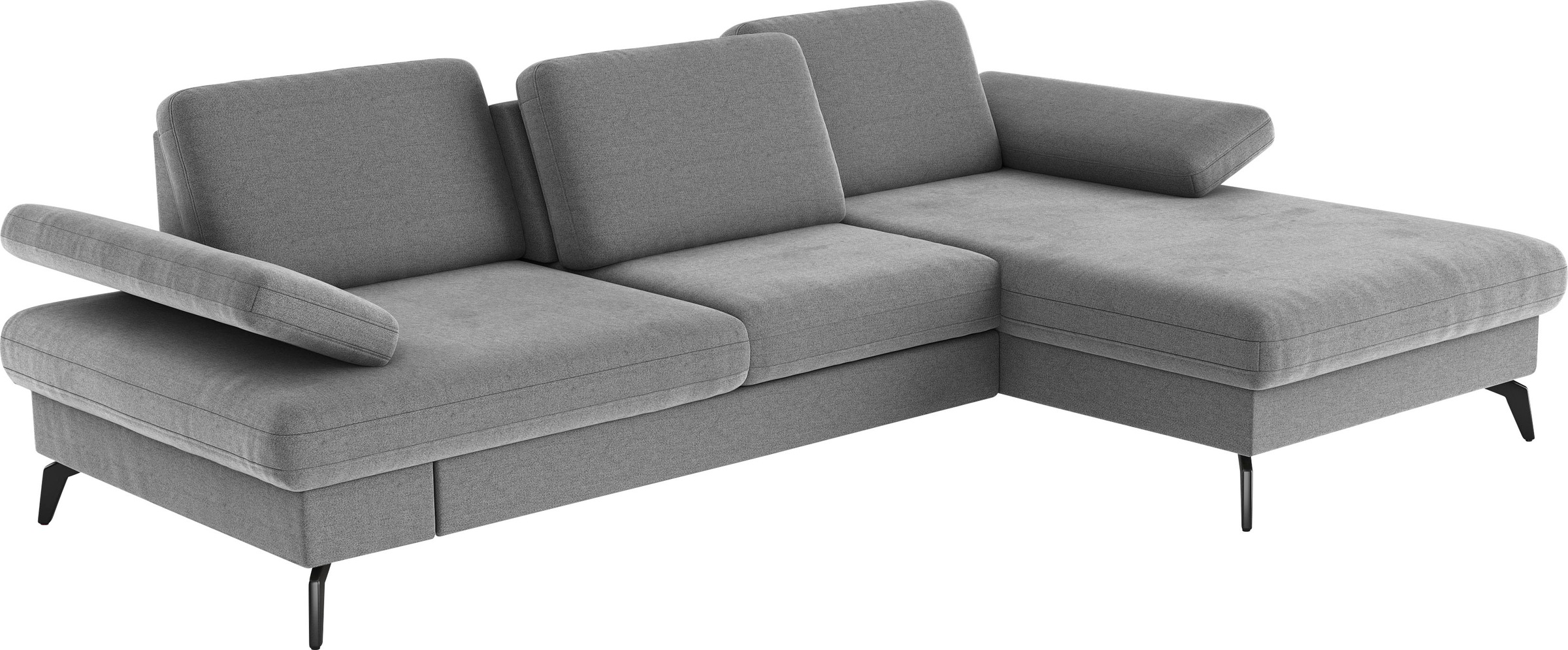 sit&more Ecksofa »Morris L-Form, inkl. Sitztiefenverstellung« wahlweise mit Armteilverstellung, Bettfunktion & Bettkasten