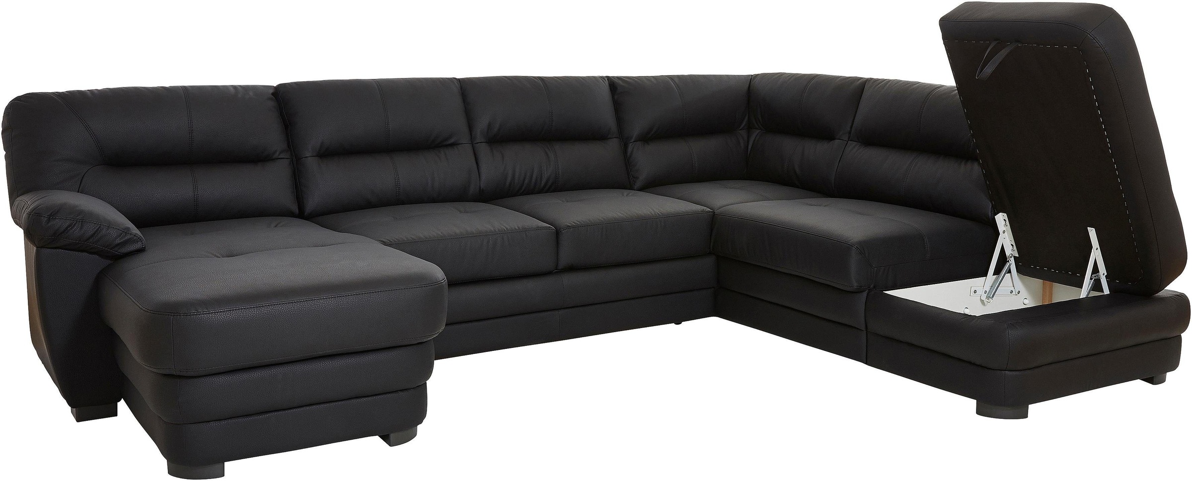 COTTA Polstergarnitur »Royale U-Form«, (Set), Set bestehend aus: Wohnlandschaft & Hocker