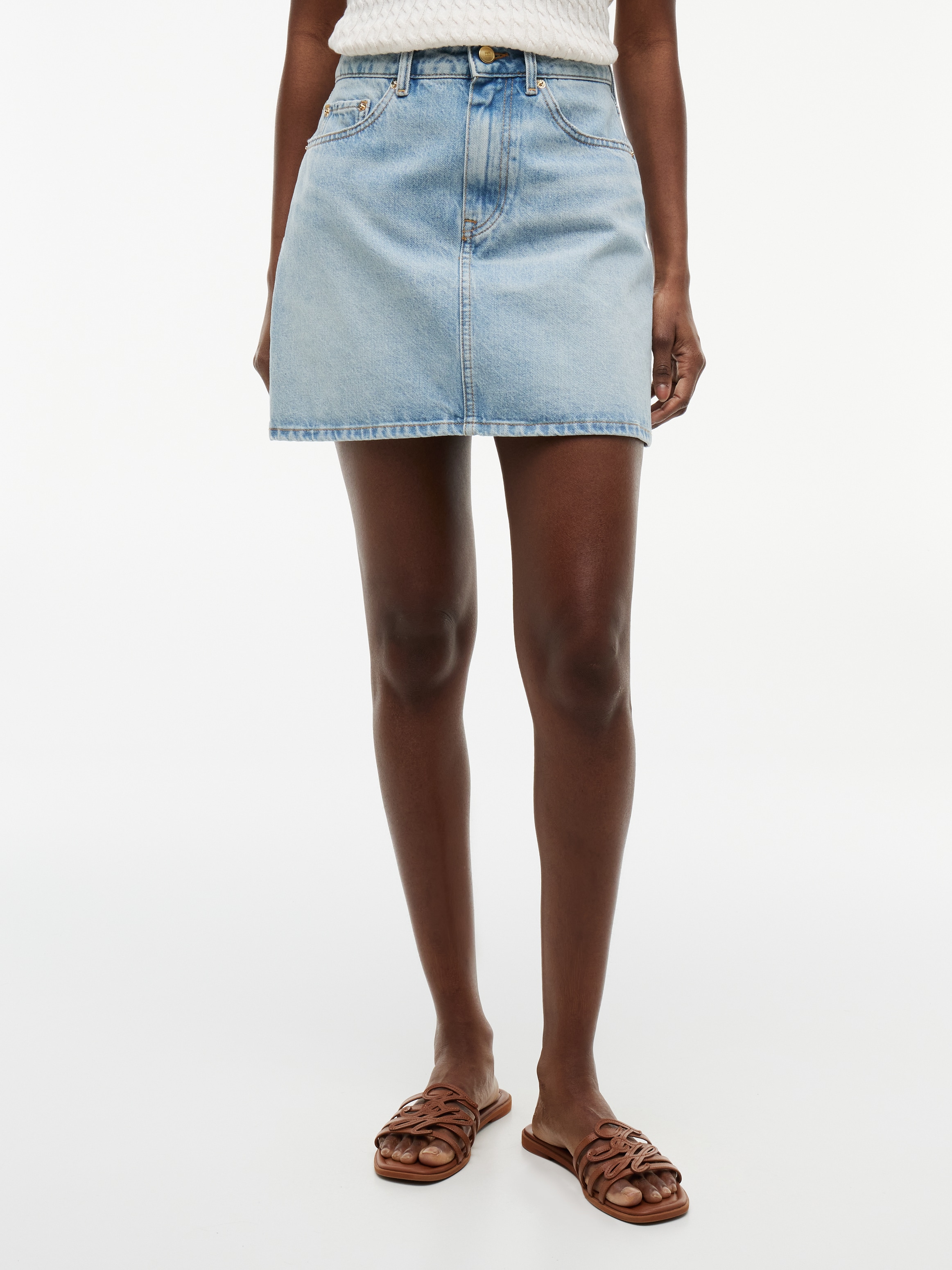 Tommy Hilfiger Jeansrock "MINI SKIRT CAM LIGHT HW" aus Baumwolle, high waist