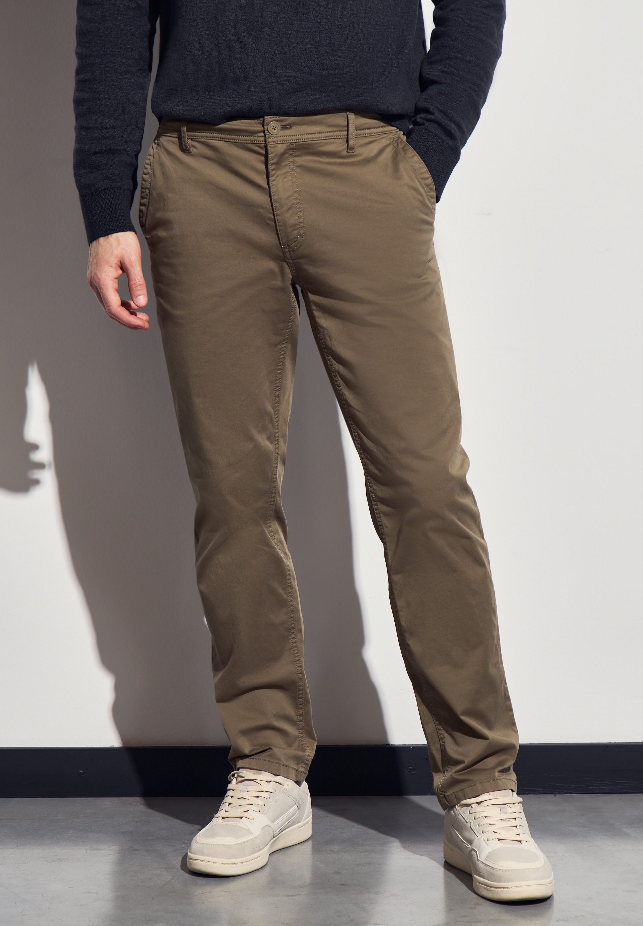 STREET ONE MEN Chinohose, aus Baumwolle mit Stretchanteil günstig online kaufen