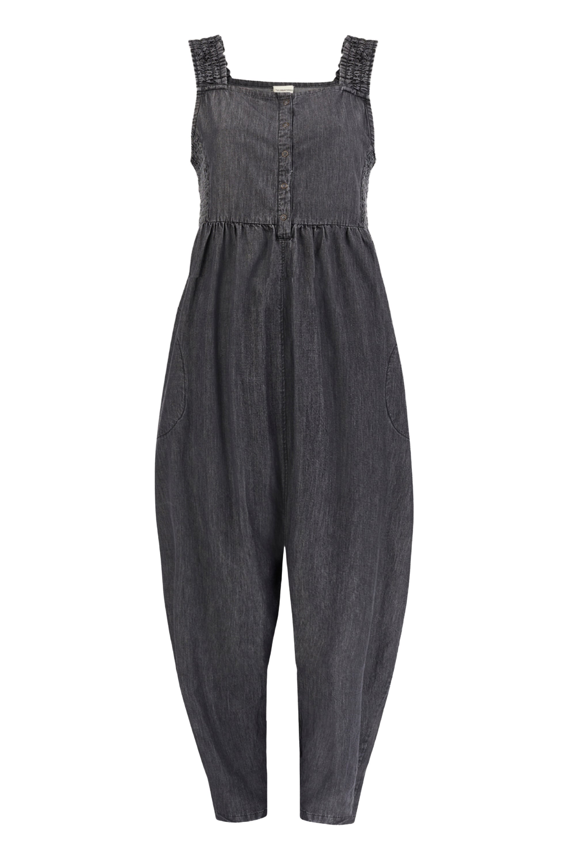 Turtledove London Jumpsuit "Alice Denim Smocking Strap Jumpsuit Damen" günstig online kaufen