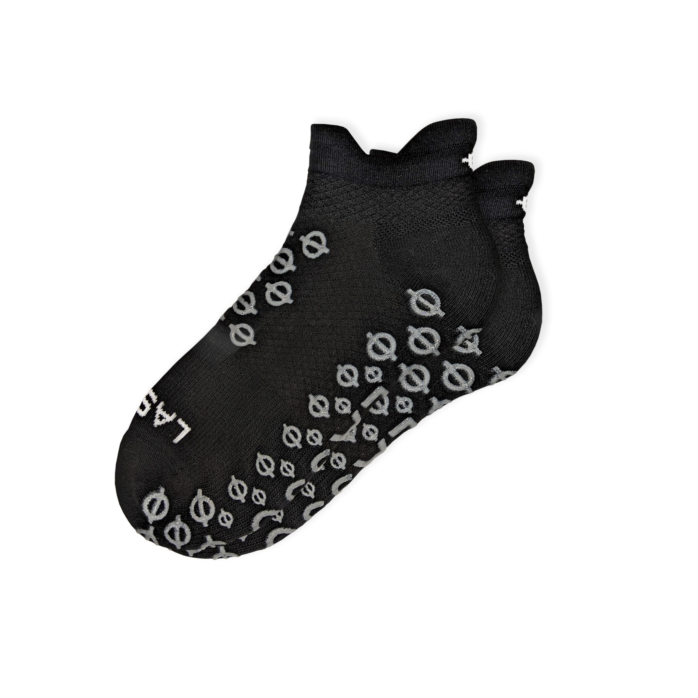 LASSO GEAR Herren Tennissocken "Lasso Gear LASSO GRIP LOW Low Tab Grip Socks Black", Gr. XLschwarz, 62% Polyamid, 29% Polyester, 9% Elasthan, Socken