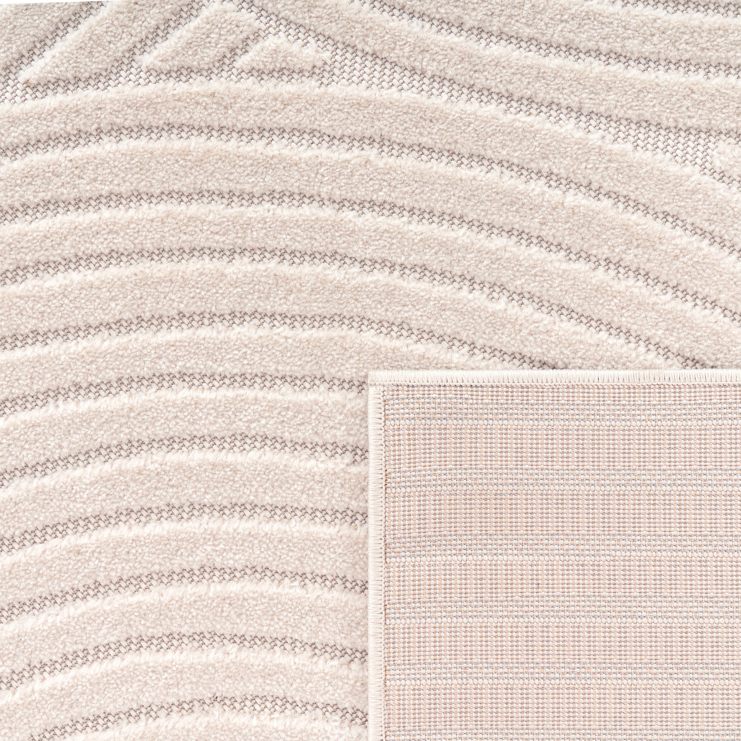 Paco Home Teppich »Cotton 233«, rechteckig, Kurzflor, Uni Farben, Hoch-Tief- Effekt, Scandi-Look, Outdoor geeignet kaufen | BAUR