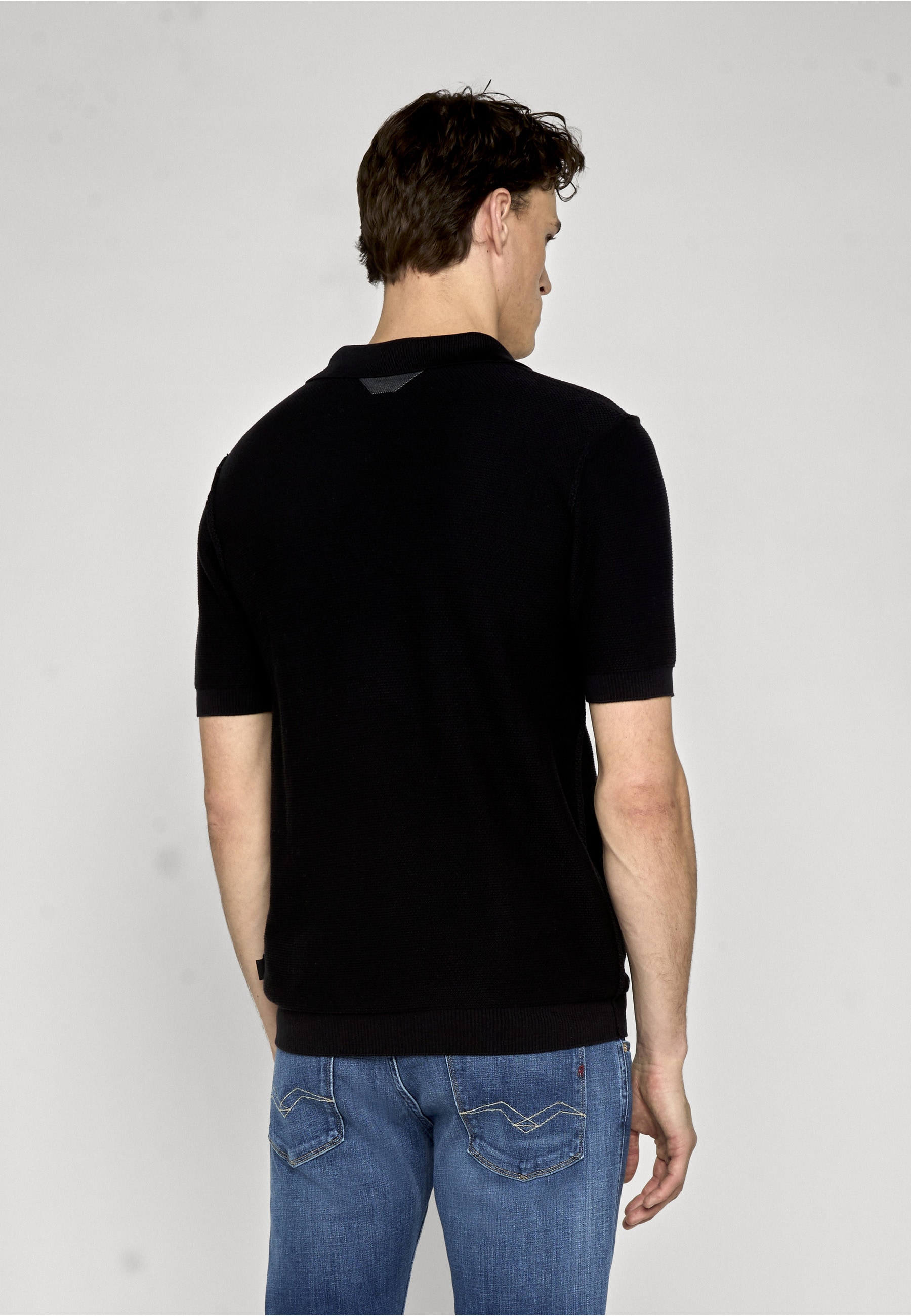 Replay Rundhalspullover »Replay UK5150 knitwear polo« 1