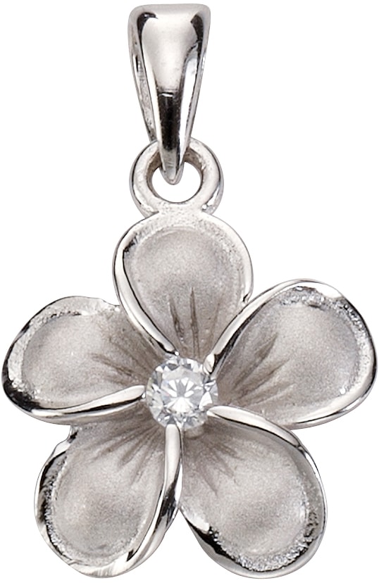 Kettenanhänger »Schmuck Geschenk Silber 925 Halsschmuck Anhänger Blume«, mit Zirkonia...