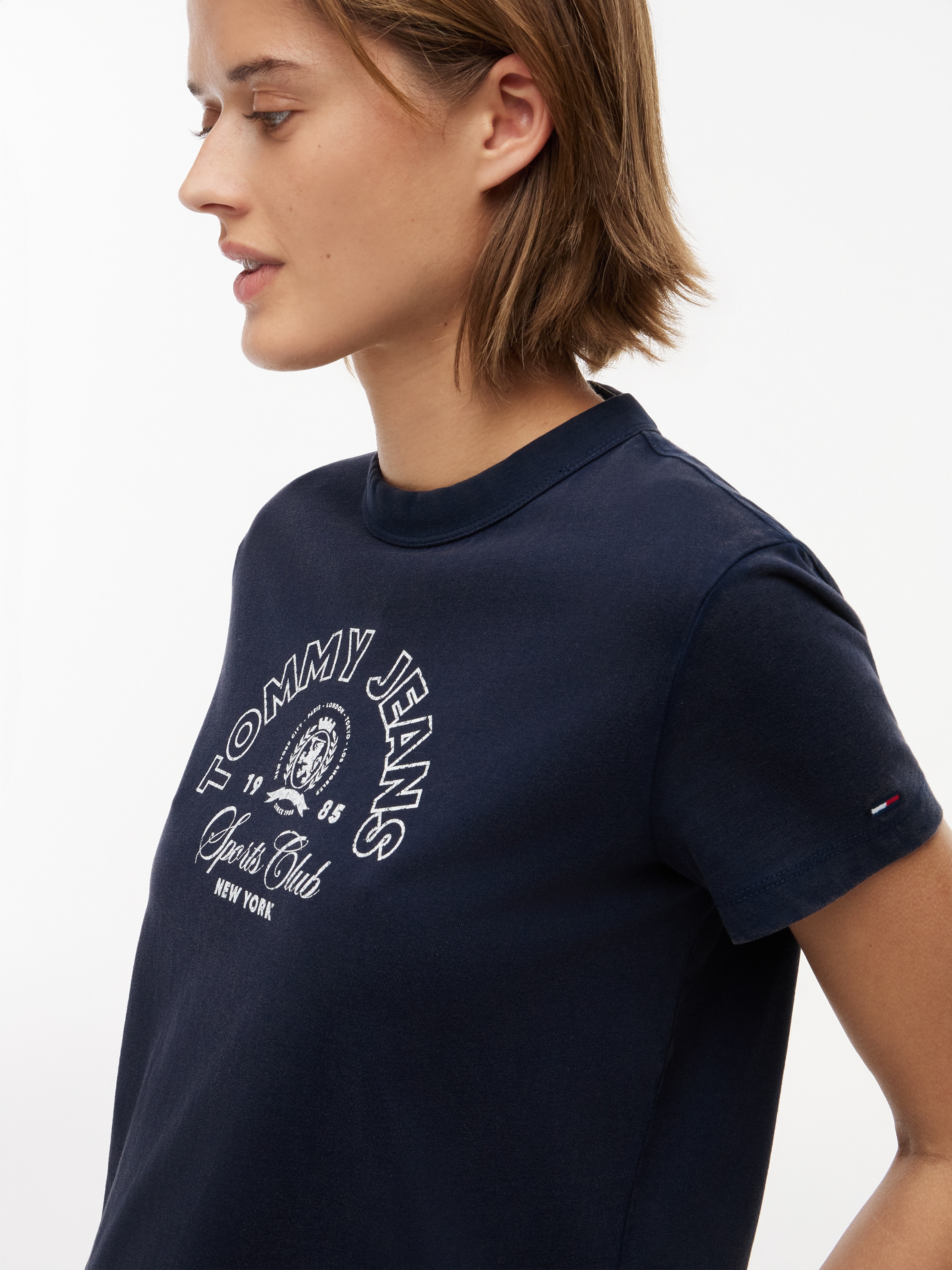 Tommy Jeans Kurzarmshirt »TJW REG HERITAGE LOGO SS TEE« Baumwolle, regular fit